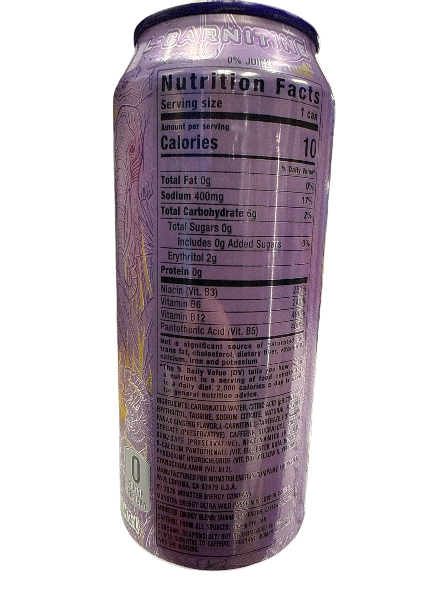 Monster Energy Ultra Wild Passion Flavour 473ML - U.S Edition