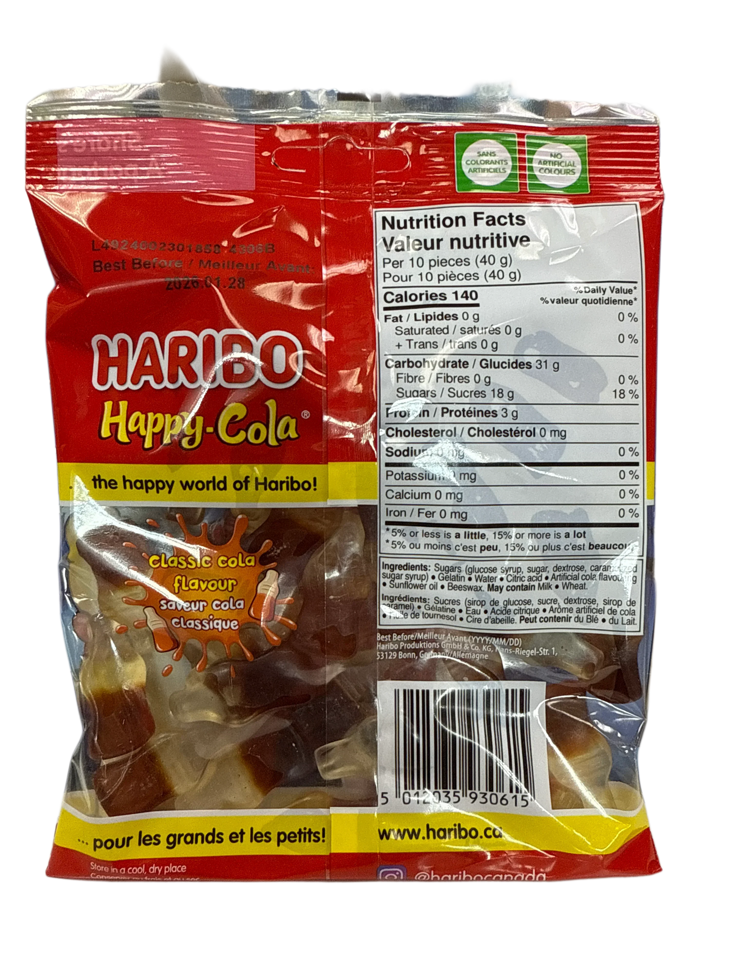 Haribo Happy Cola Gummy Candies 142G - German Edition