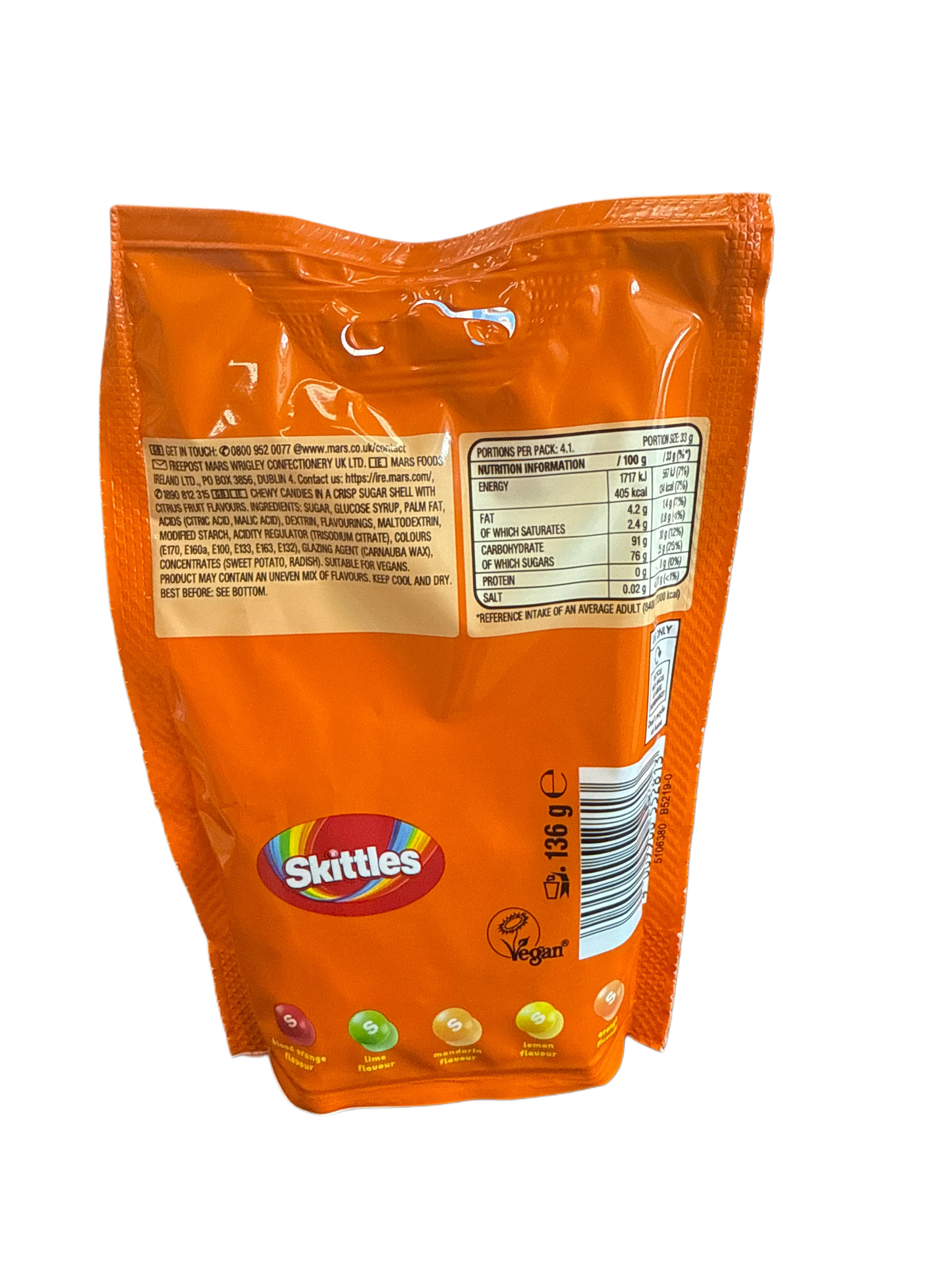 Skittles Citrus 136G - U.K Edition