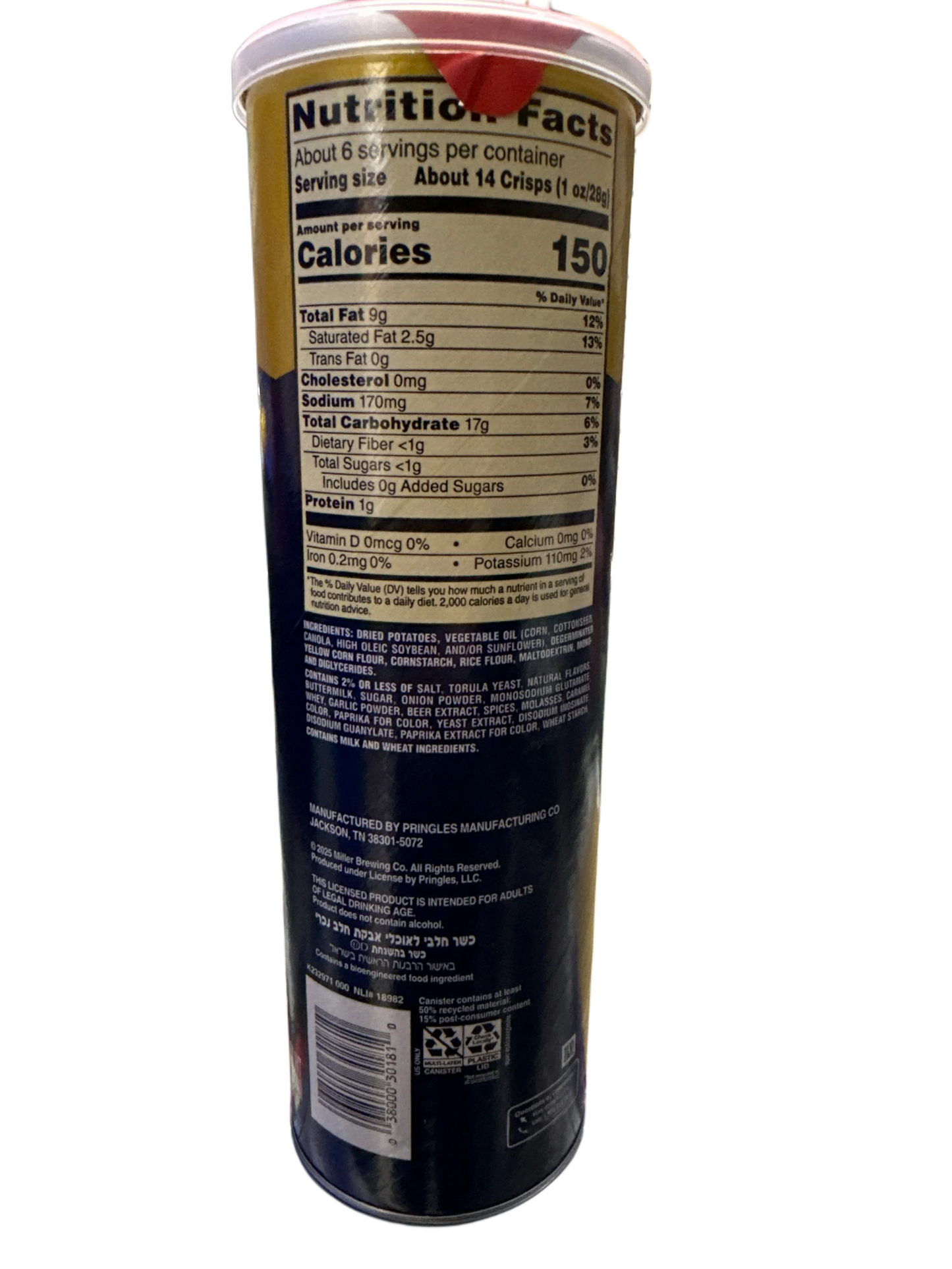 Pringles Limited Edition Grilled Beer Brat Flavour 158g - U.S Edition