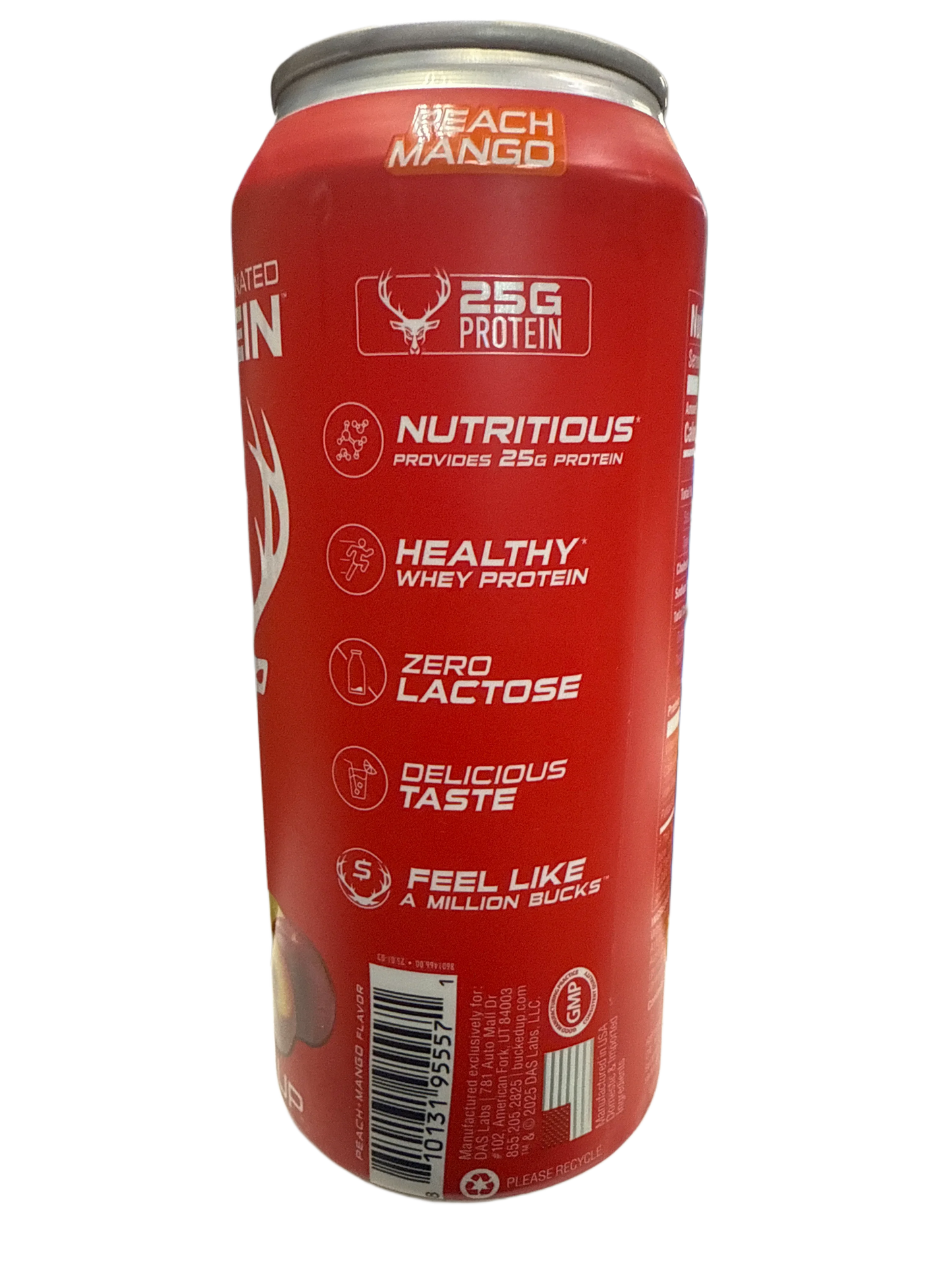 Bucked Up Proteína ligeramente carbonatada sabor durazno mango 473ML - Edición EE. UU.