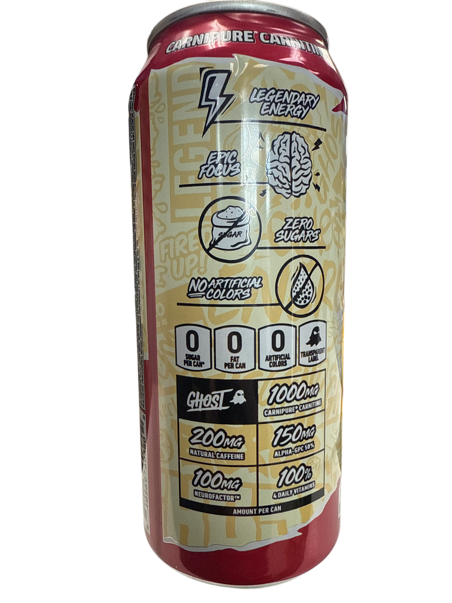 Bebida Energética Ghost Zero Azúcar Crema de Frambuesa 473ML - Edición EE.UU.