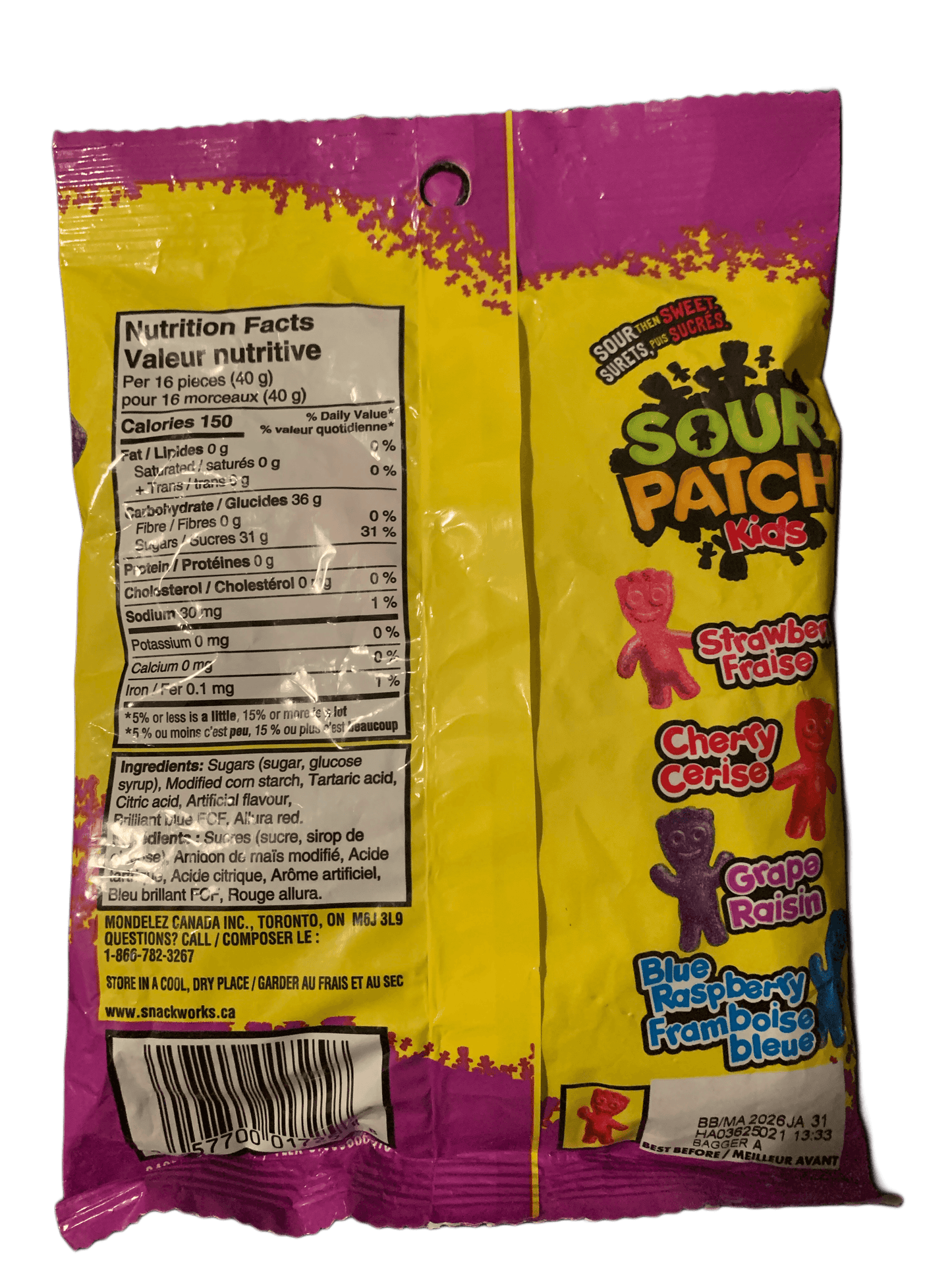 Maynards Sour Patch Enfants Baies 185G