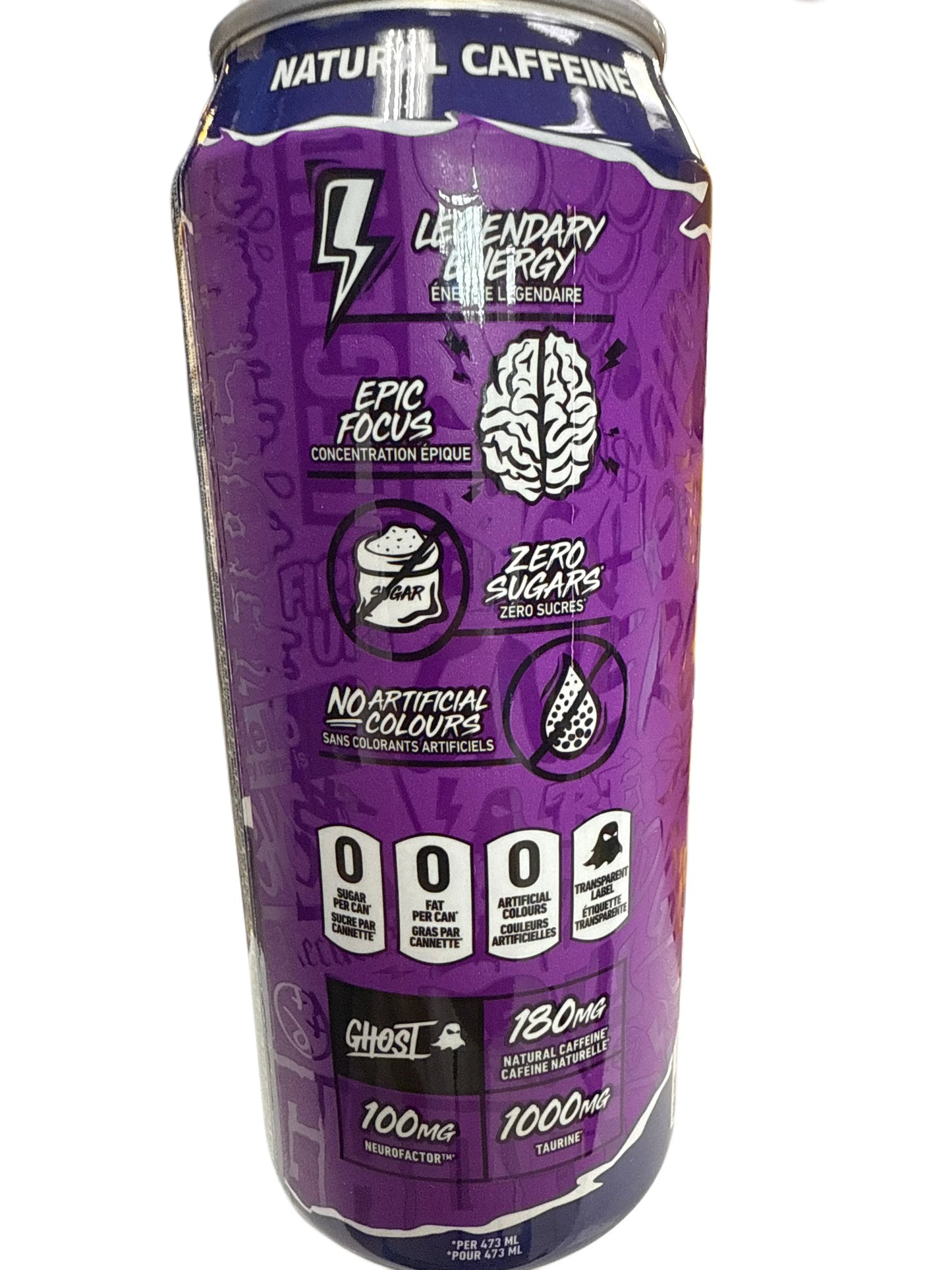 Ghost Zero Azúcar Energía Sabor Uva Welch's 473ML - Edición Canadiense