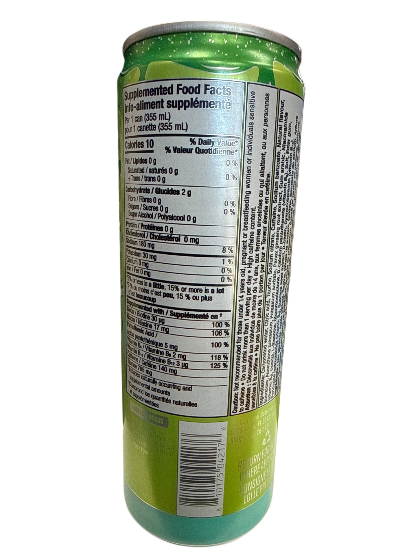 Alani Nu Zero Sugar Lime Slush Energy Drink 355ML - Canadian Edition