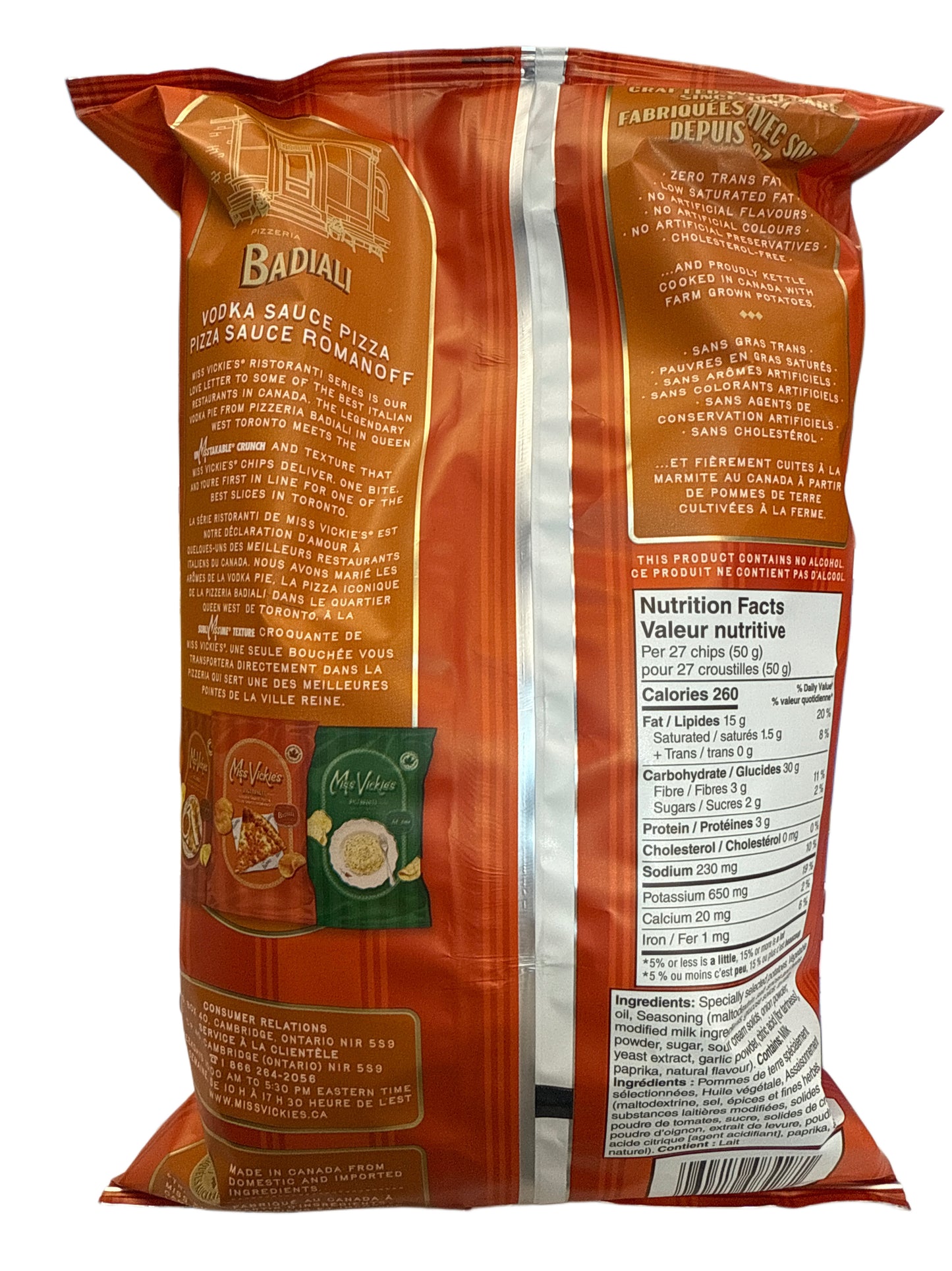 Miss Vickies Edizione Limitata Salsa alla Vodka Gusto Pizza 190G - Edizione Canadese