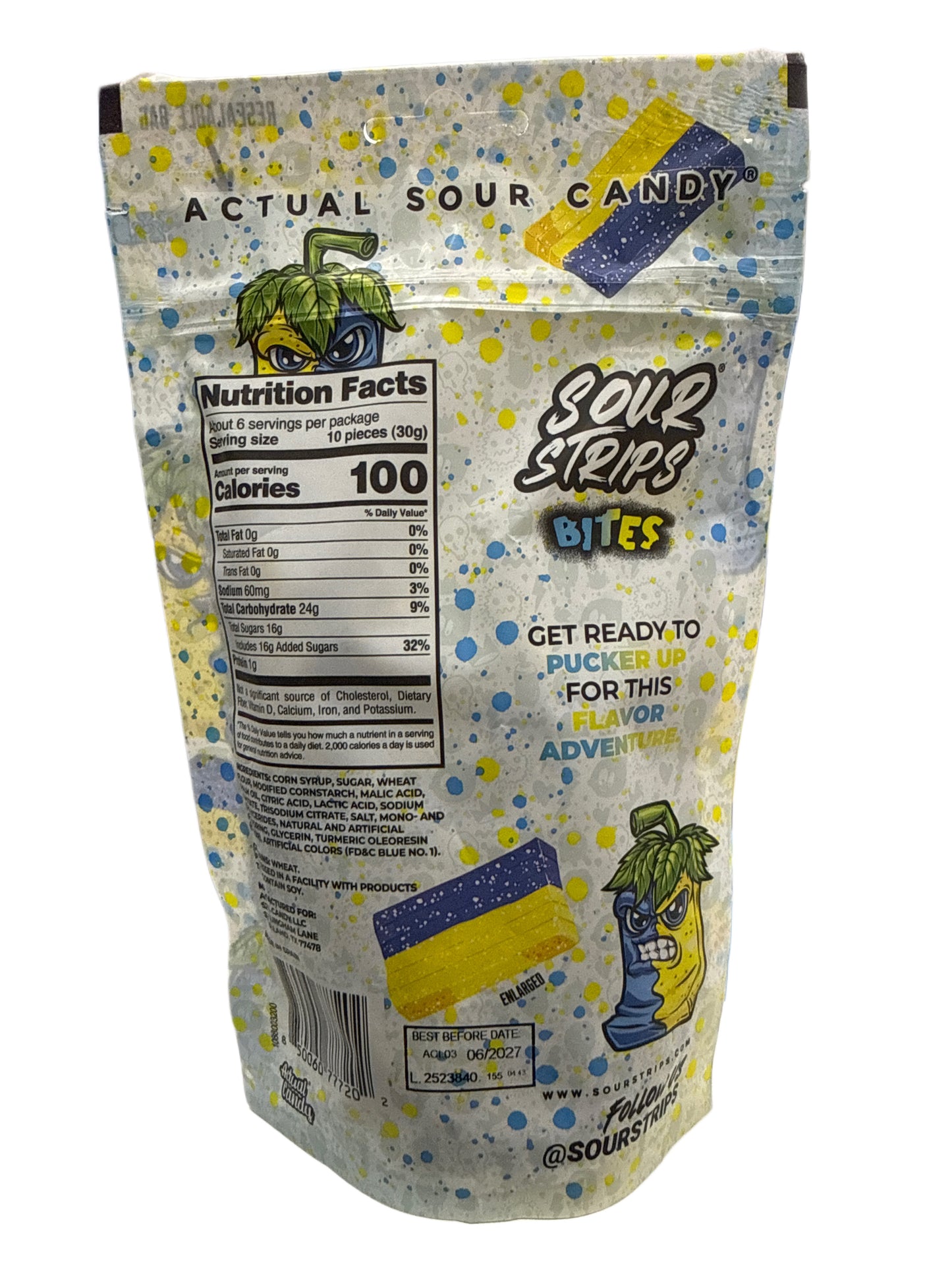 Sour Strip Bite BlueRazz Lemonade 180G - U.S Edition