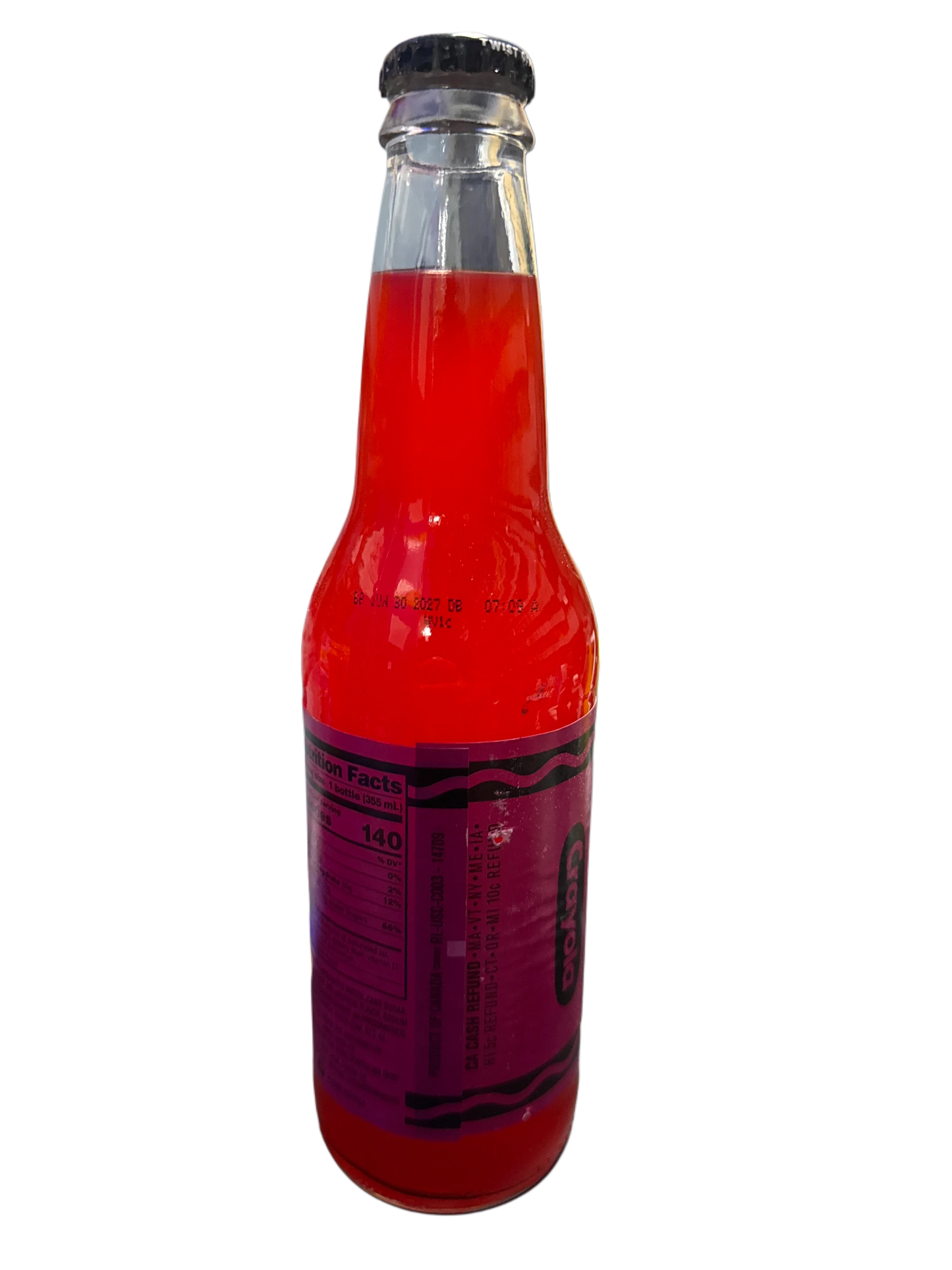 Jones Crayola Limited Edition Strawberry Lime Glass Bottle 355ML - U.S Edition