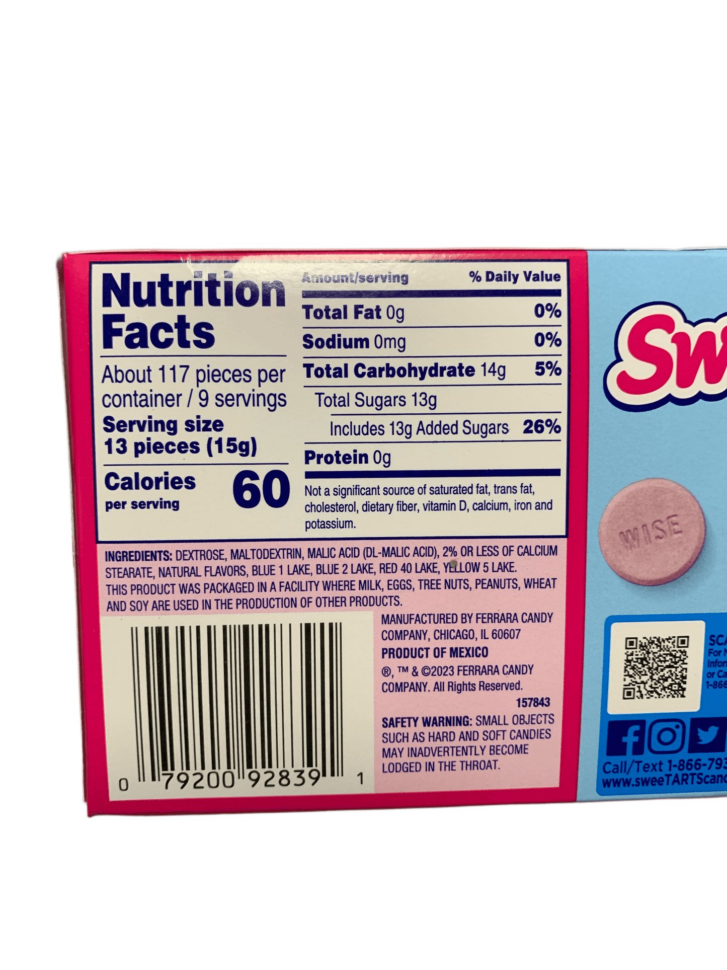 Sweet Tarts Original Theater Box 141G - Mexico Edition