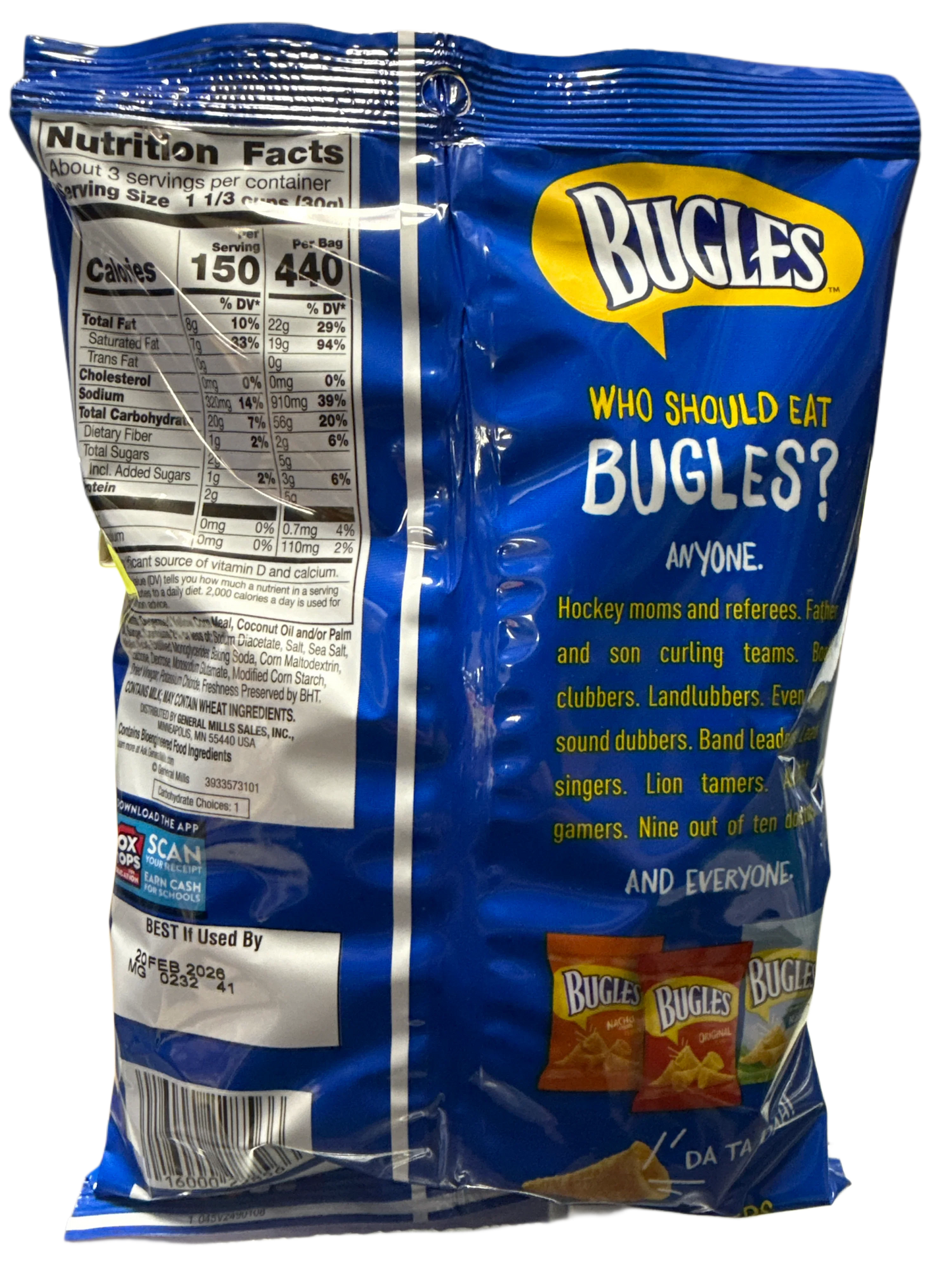 Bugles Salt and Vinegar Flavour 85g - U.S Edition