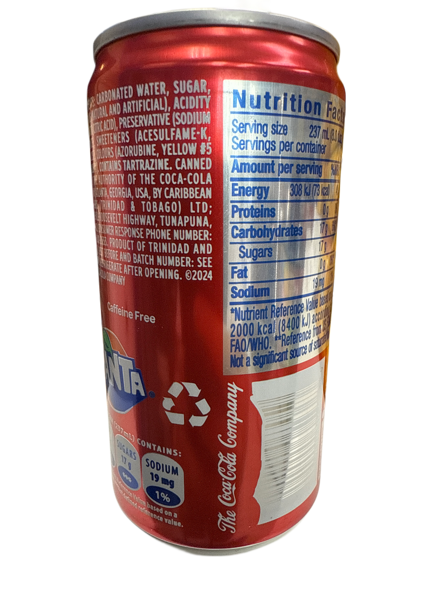 Fanta Big Red Can 237ML - Trinidad And Tobago Edition