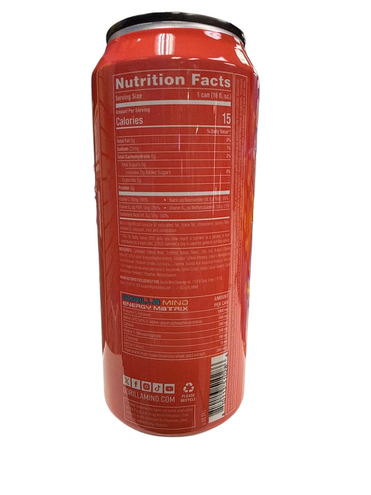 Gorilla Mind Mango Peach Flavor 473ML - International Edition