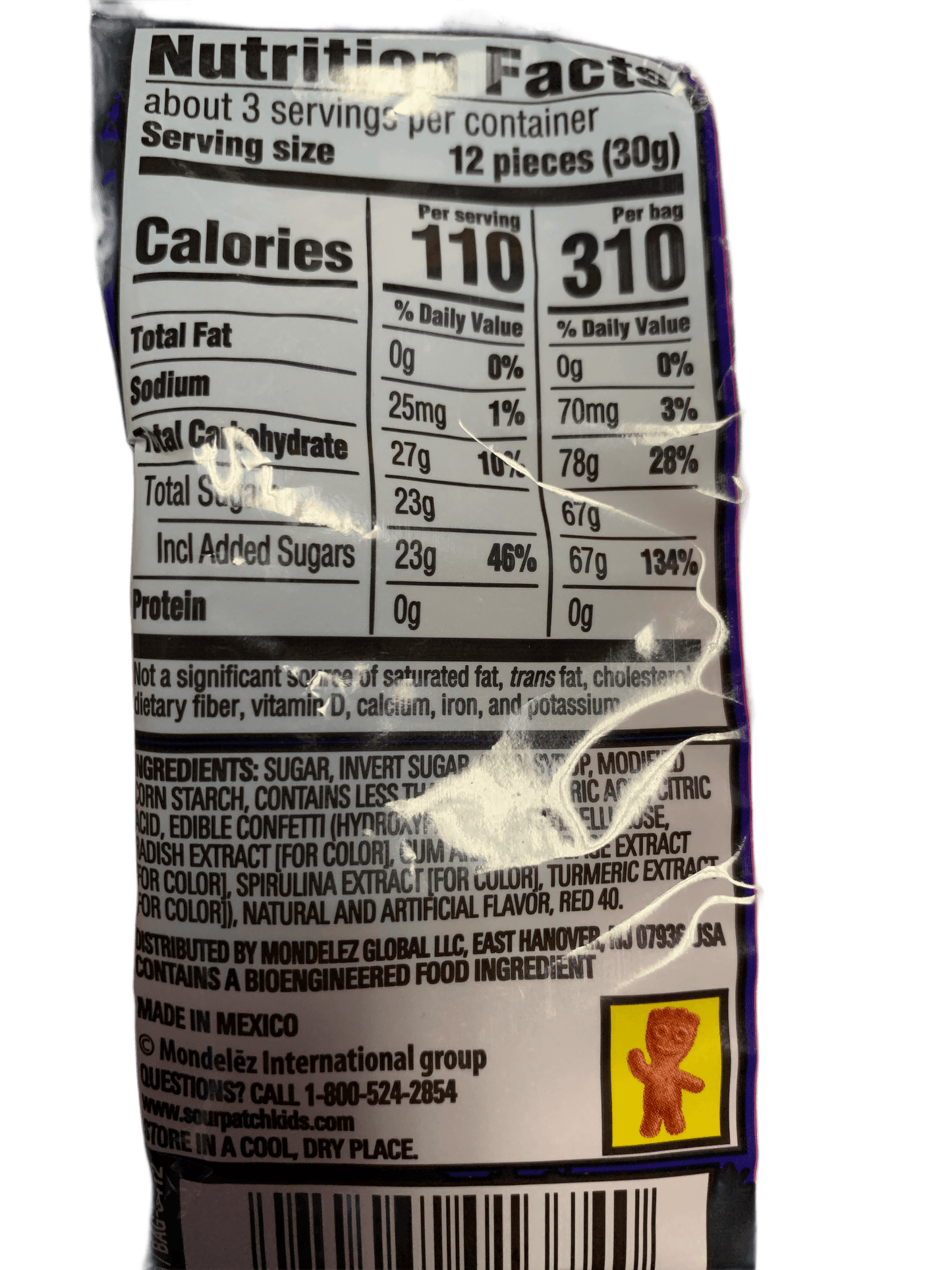 Sour Patch Kids Glow-Ups Strawberry Watermelon Candy 87G - Mexico Edition