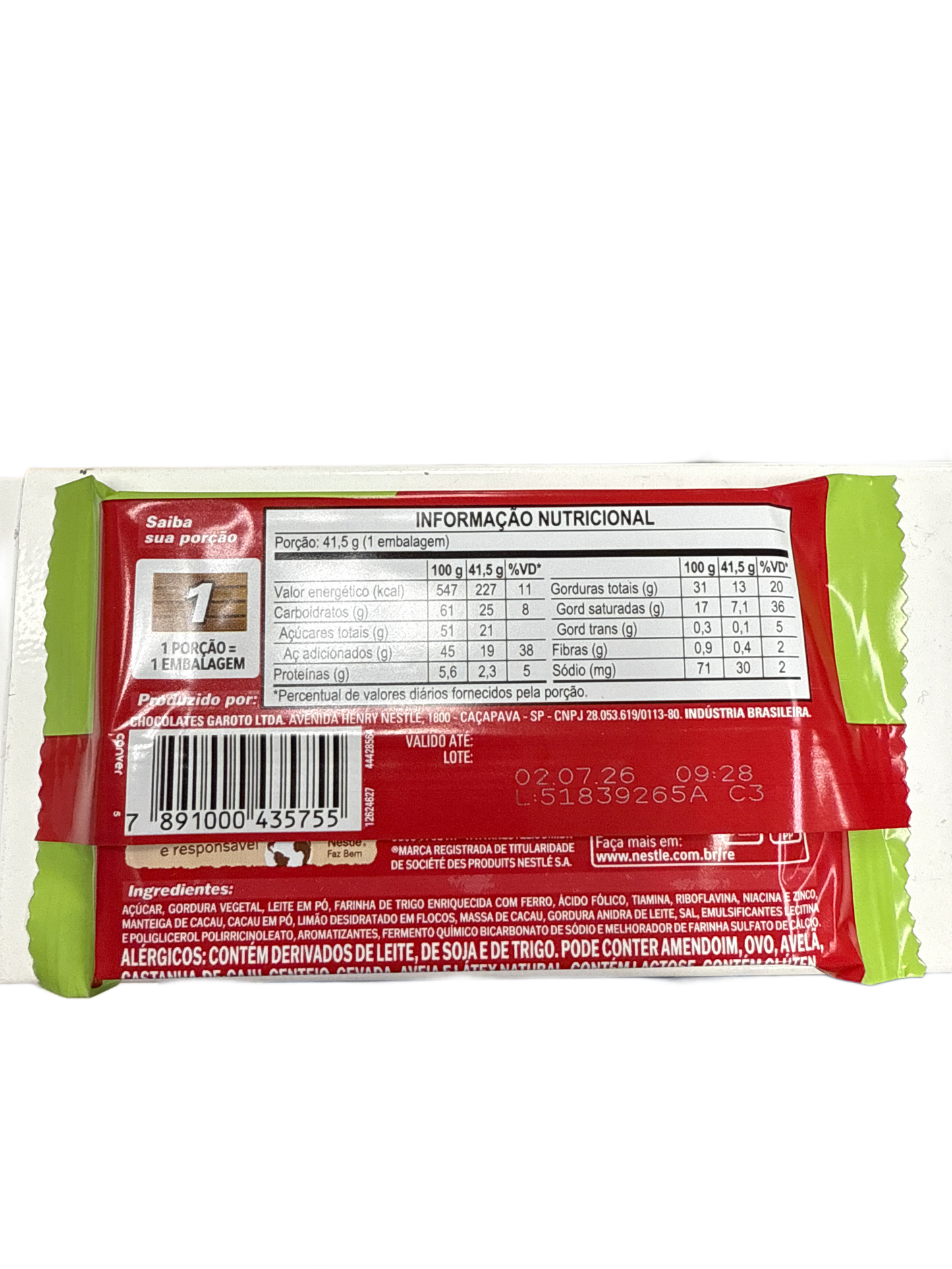 Kit Kat Lime 41.5G - Brazil Edition