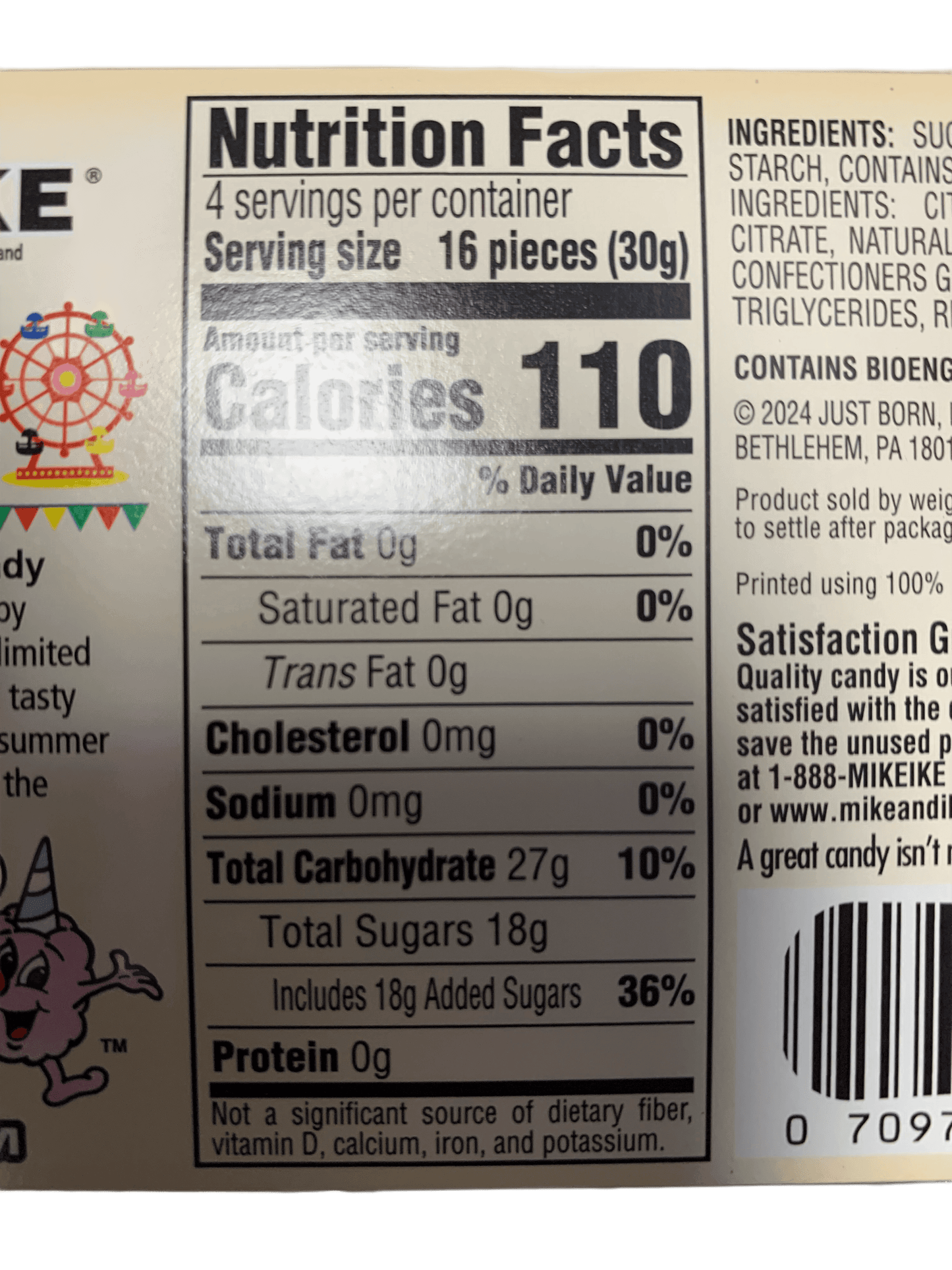 Mike and Ike Cotton Candy - 3 OZ