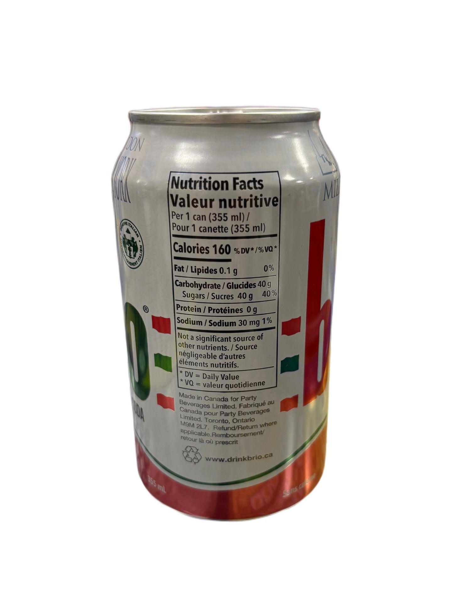 Canette de soda Brio Chinotto 355ML