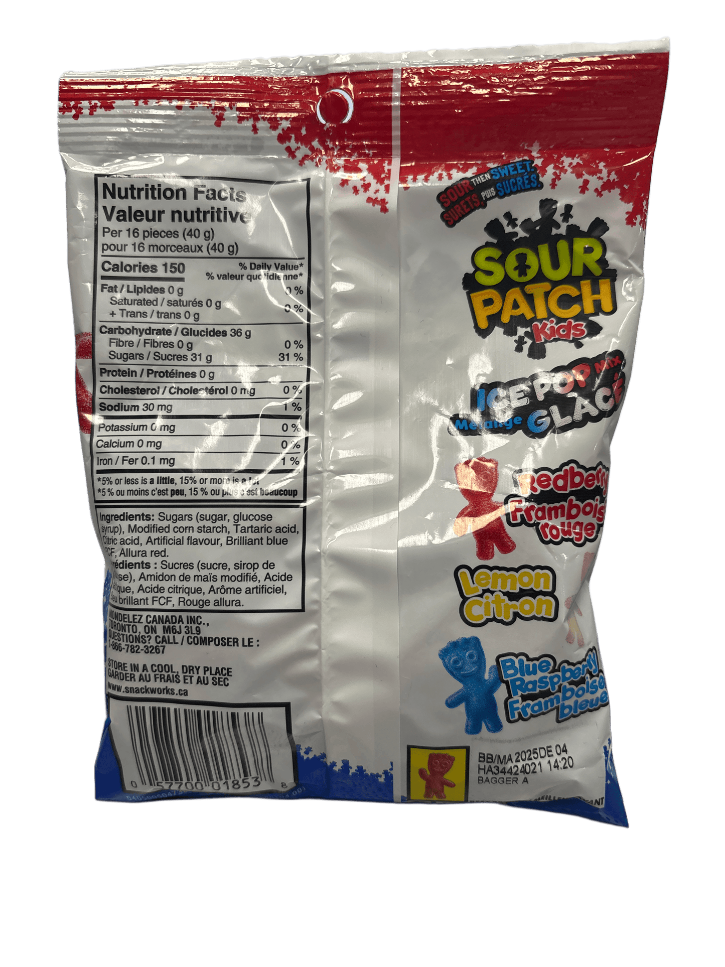 Sour Patch Kids Ice Pop 150G limited Edition - Canada Edition