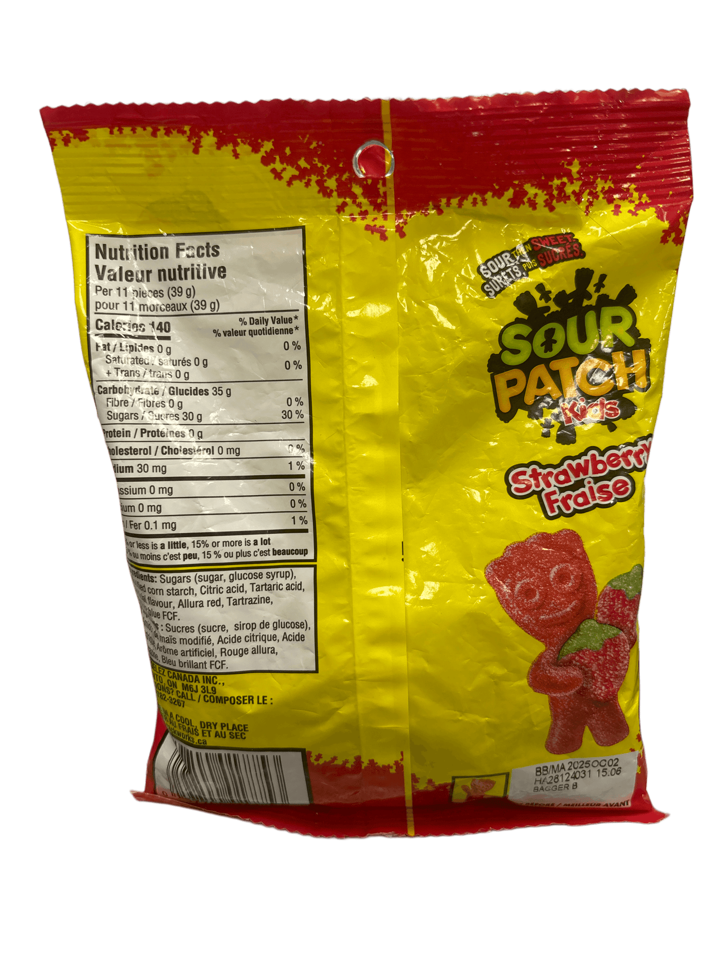 Sour Patch Kids Strawberry Candy Bag 154G - Canada Edition