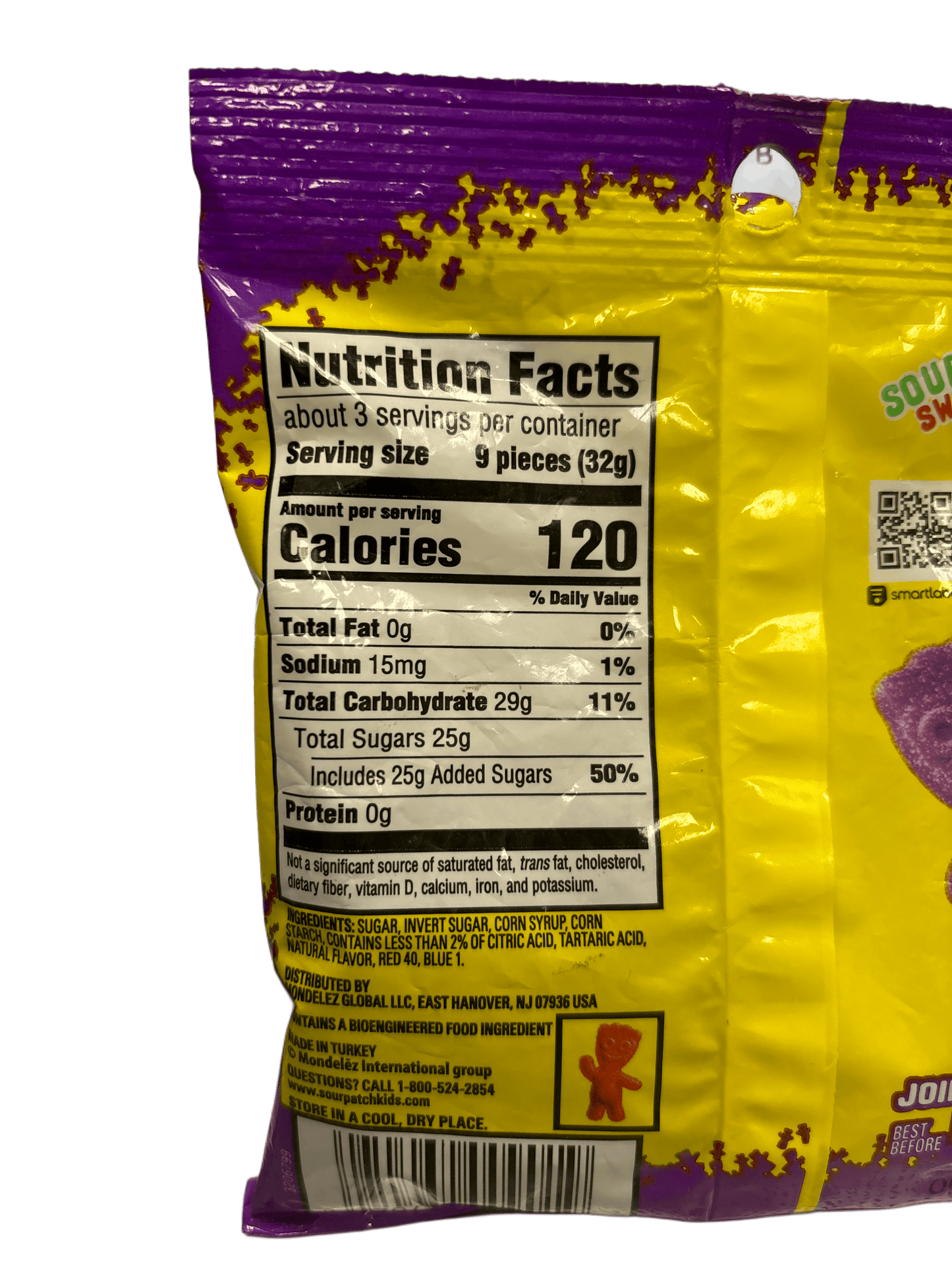 Sour Patch Kids Grape Not So Sour Candy Bag 3.58OZ - U.S Edition