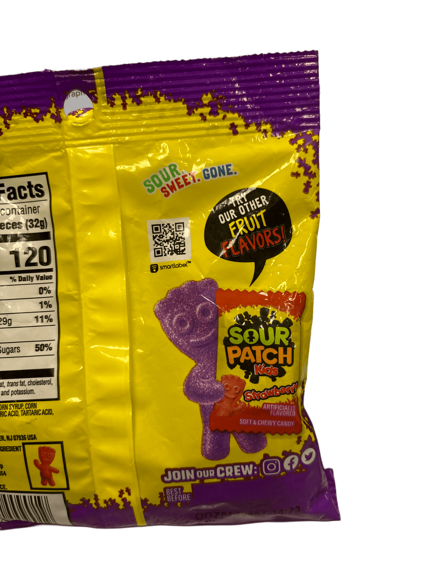 Sour Patch Kids Grape Not So Sour Candy Bag 3.58OZ - U.S Edition