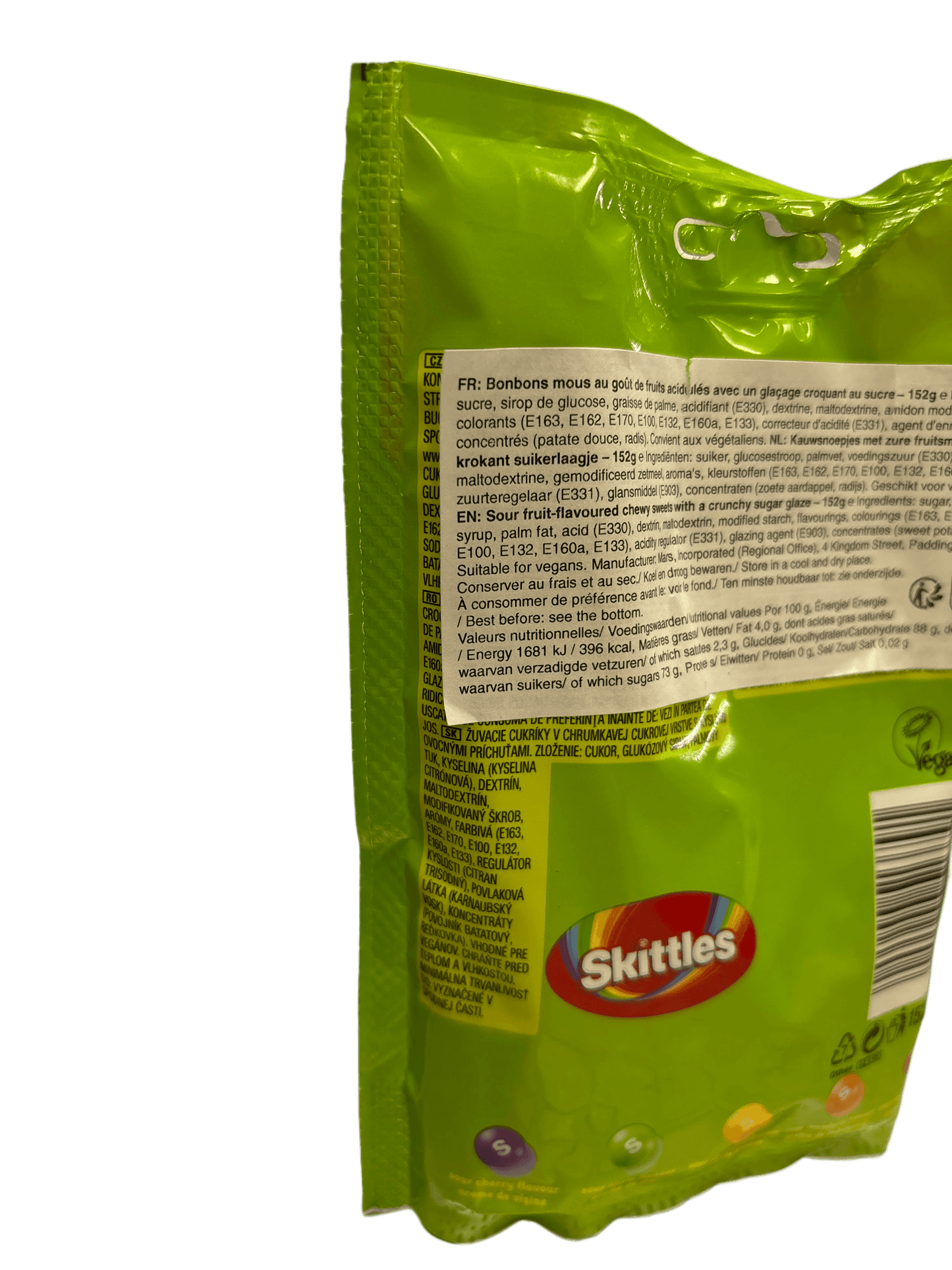 Skittles Crazy Sours Candy Bag - 152G - U.K Edition