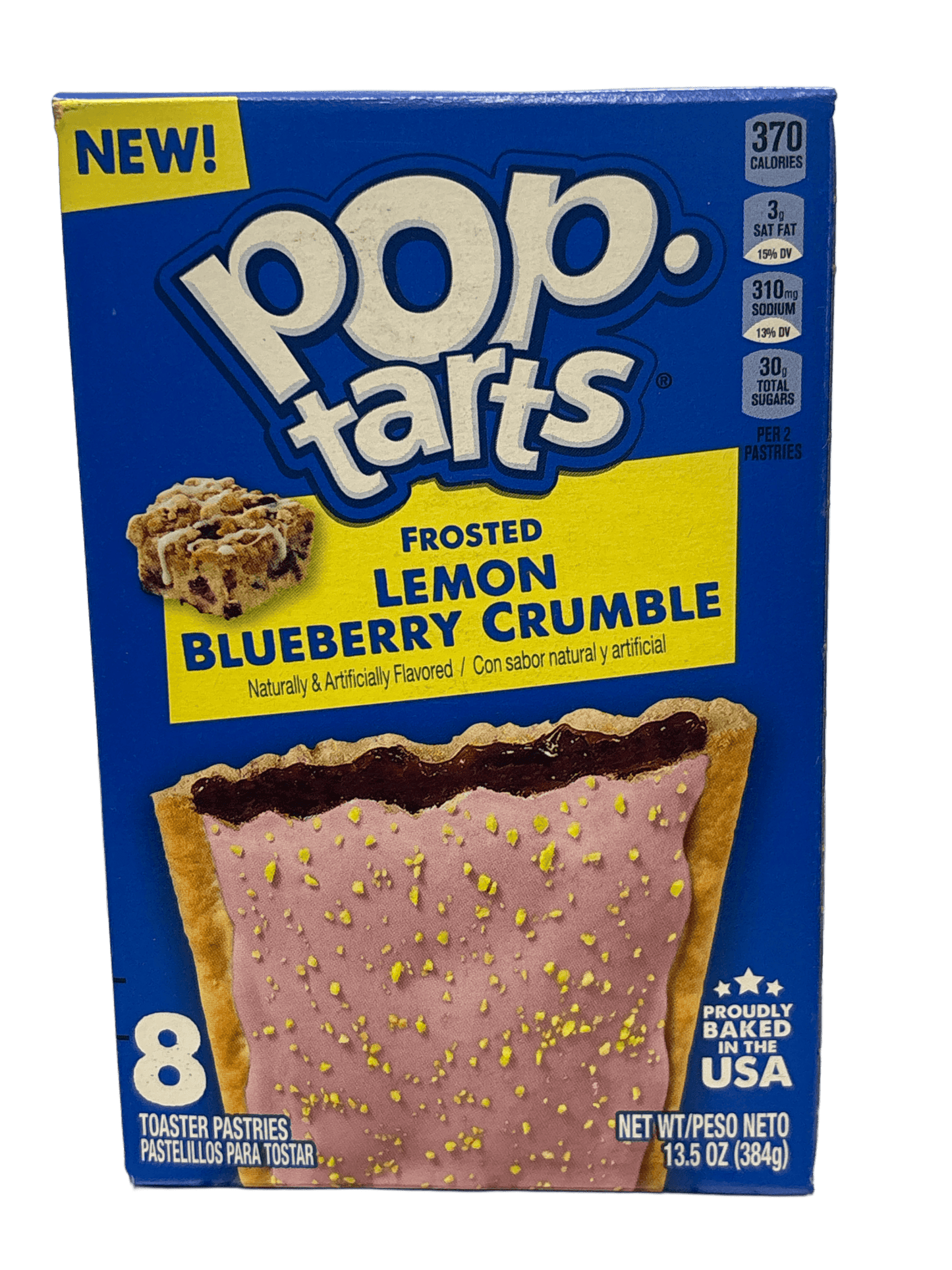 Pop Tarts Frosted Lemon Blueberry Crumble 13.5OZ - 8 Pack - U.S Edition