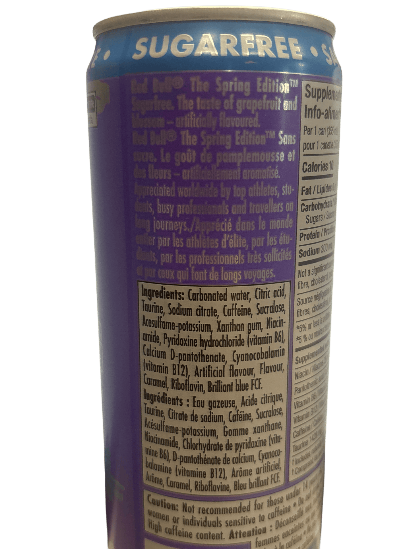Red Bull Zero Sugar Grapefruit & Blossom Energy Drink 355ML - Canada Edition