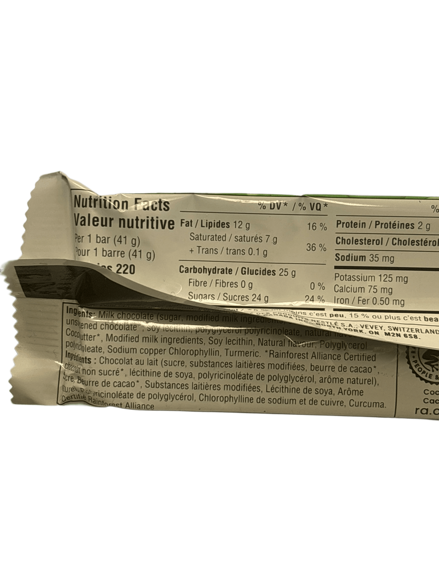Nestle Aero Peppermint Chocolate Bar 41G - Canada Edition