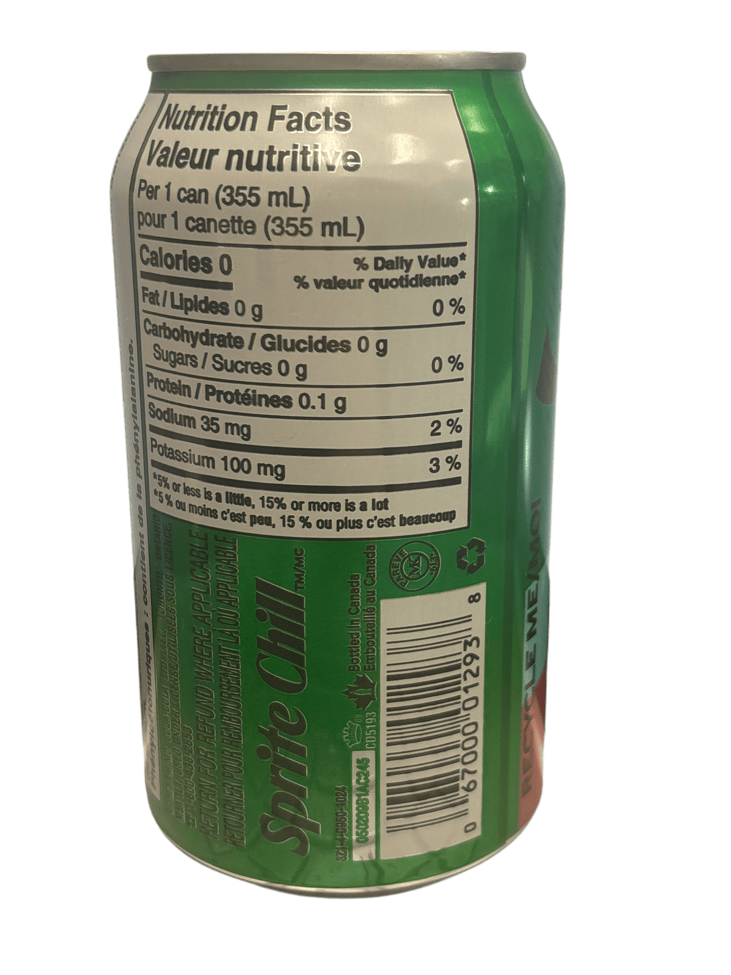 Sprite Chill Zero Sugar Cherry Lime 355ML - Canada Edition
