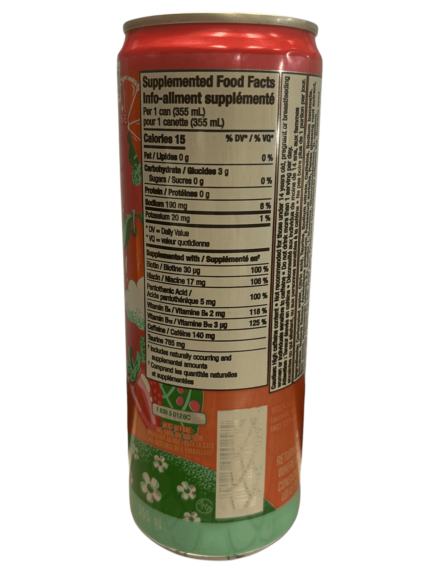 Alani Nu Strawberry Sunrise Energy Drink 355ML - Canada Edition