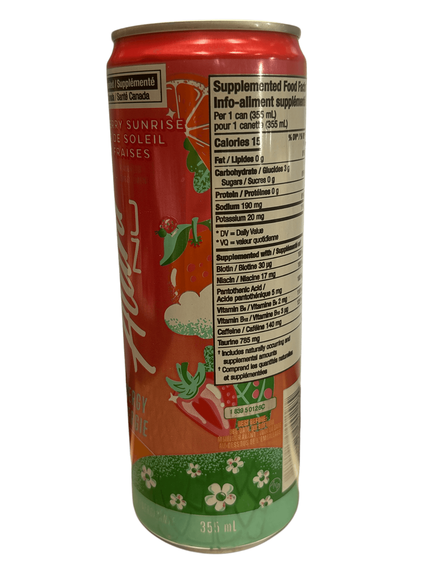 Alani Nu Strawberry Sunrise Energy Drink 355ML - Canada Edition