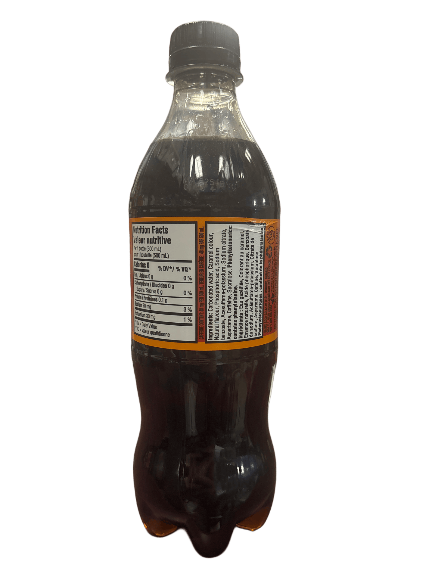 Coca Cola Zero Orange Cream Soda Bottle 500 ML - Canada Edition