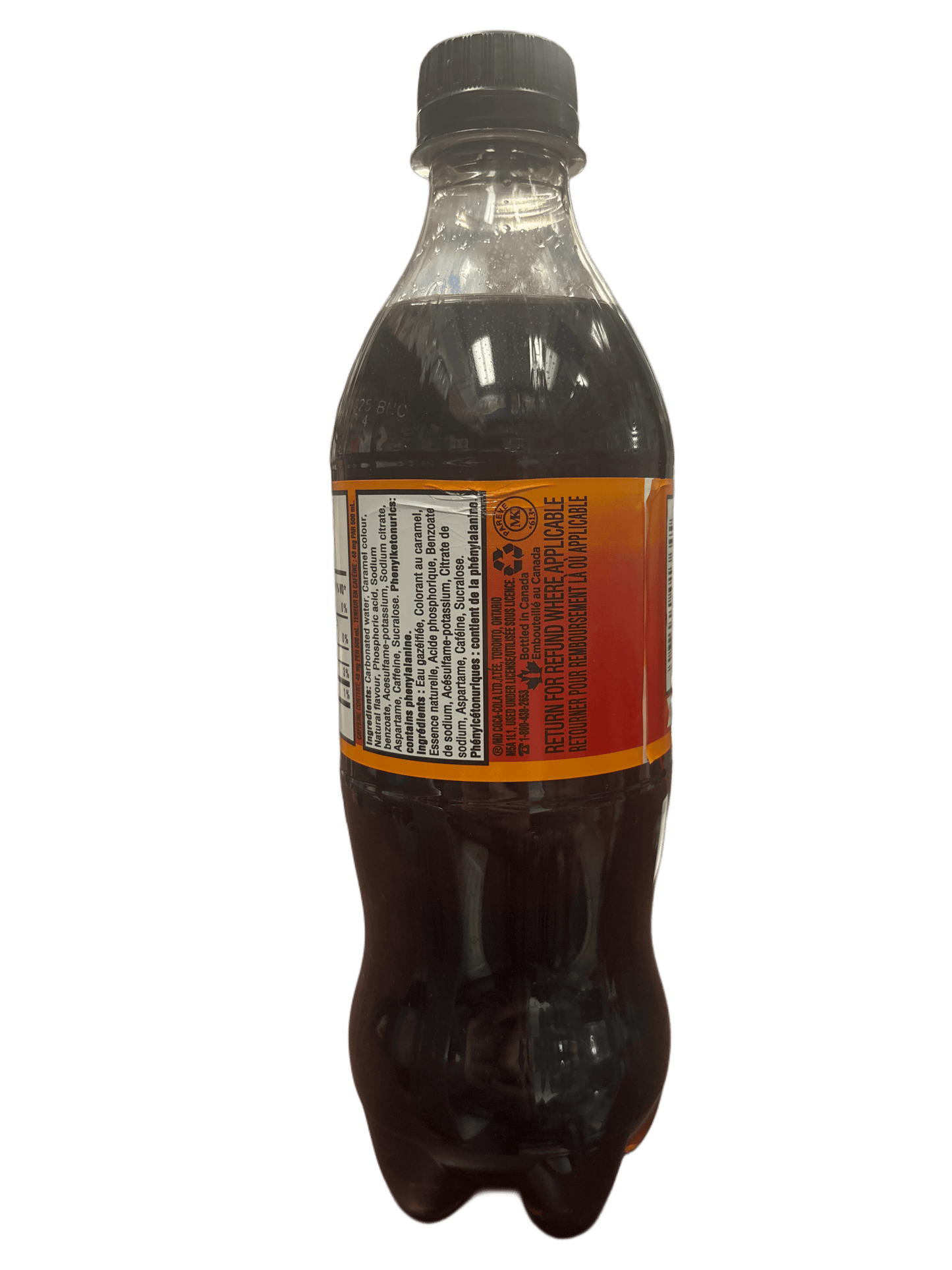 Coca Cola Zero Orange Cream Soda Bottle 500 ML - Canada Edition