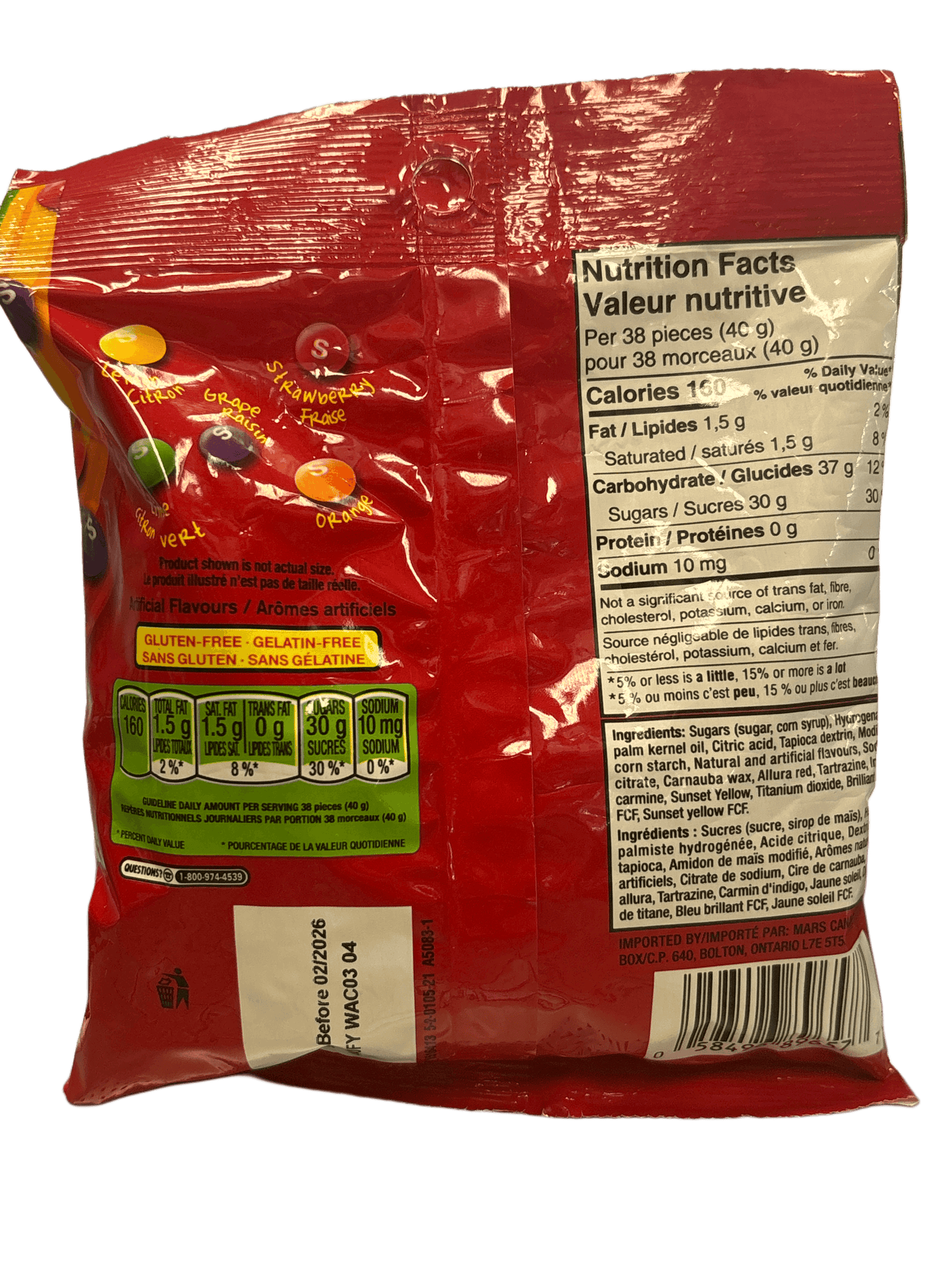 Skittles Original Candy Bag - 191G