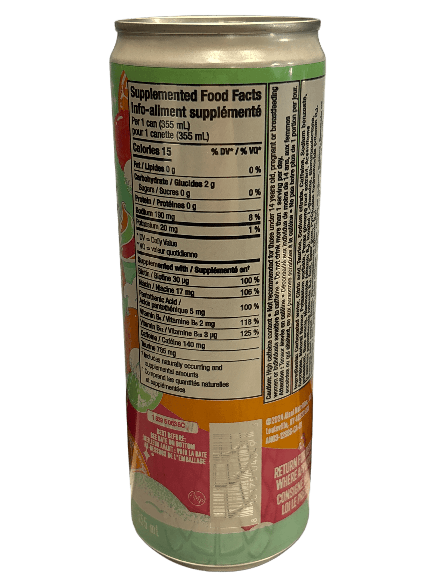 Alani Nu Sherbet Swirl Sorbet Energy Drink 500ML - Canada Edition
