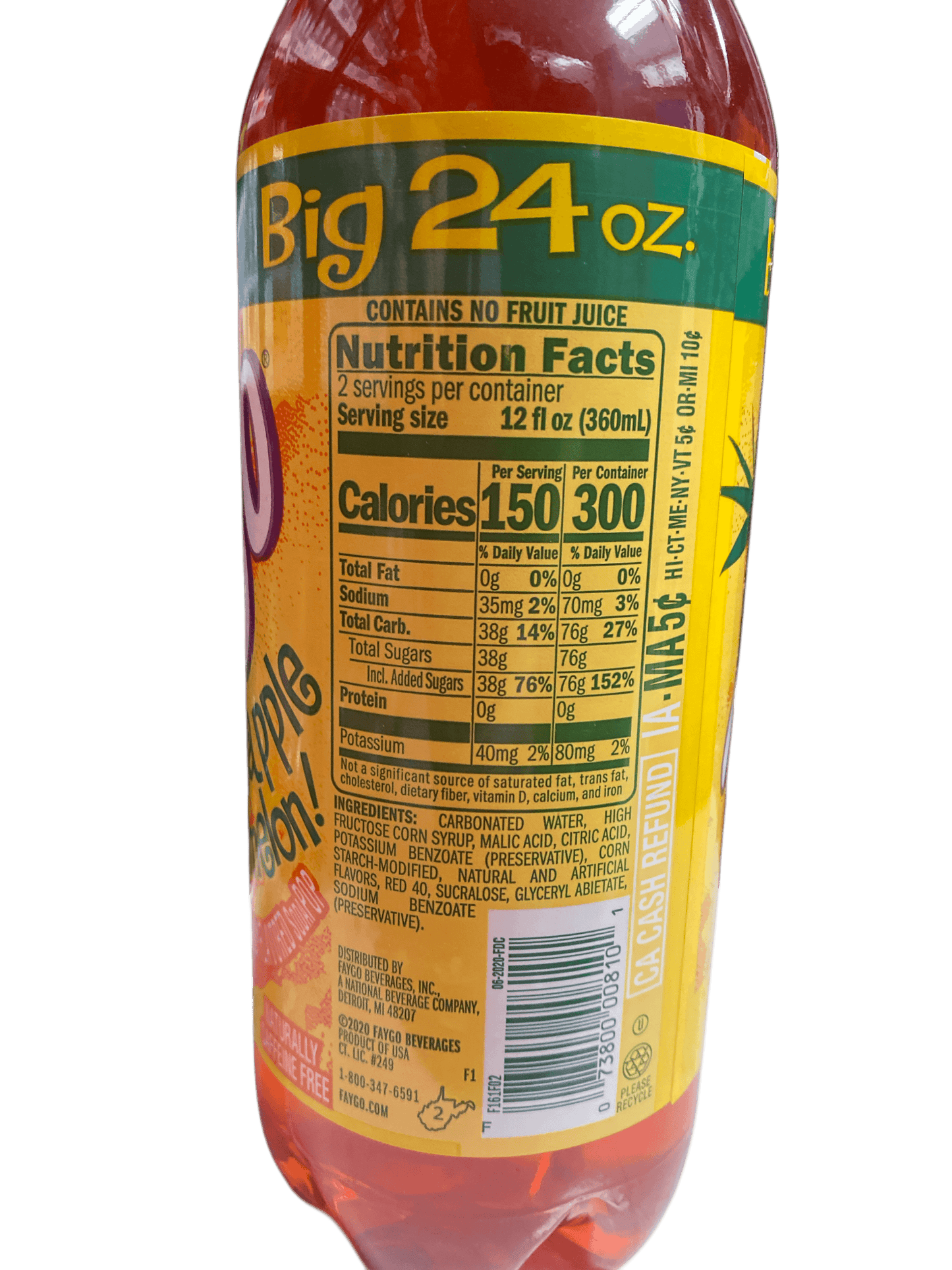 Faygo Ananas-Wassermelonengetränk 710 ml