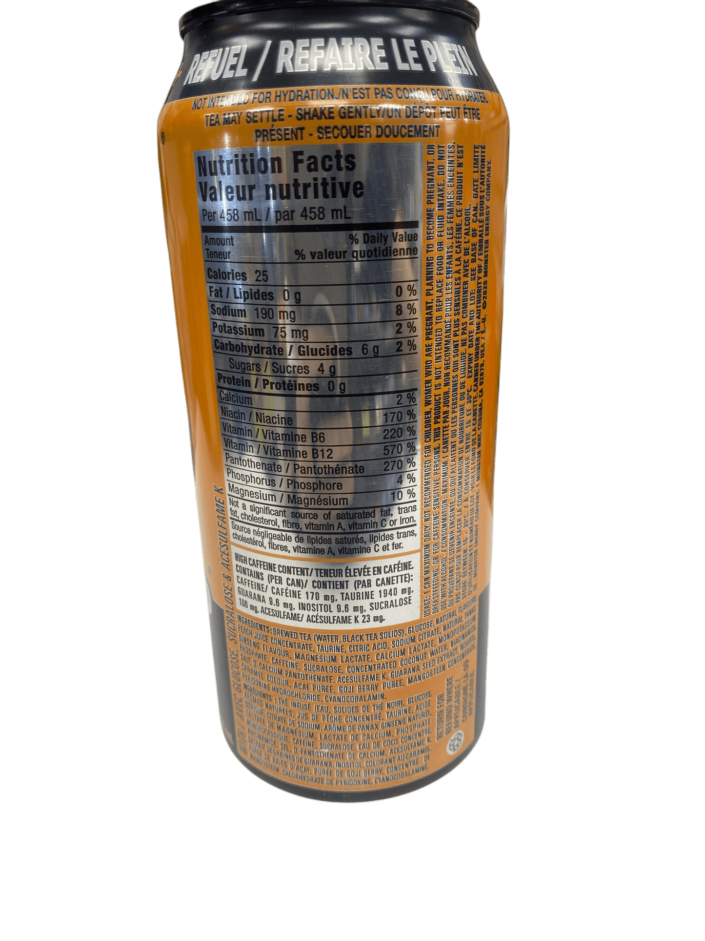 Thé à la pêche Monster Rehab