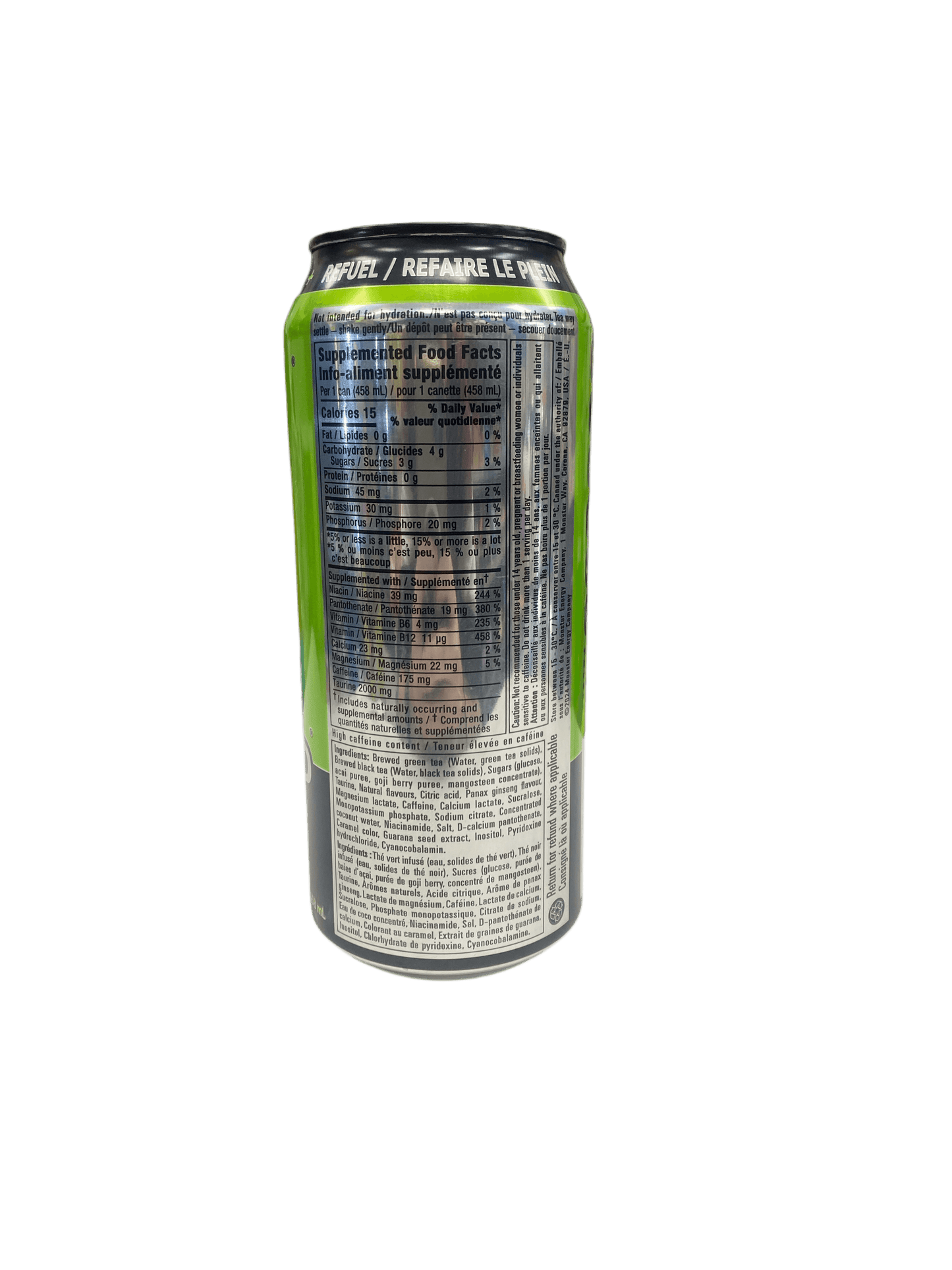 Monster Energy Rehab Recover Green Tea Drink 458ML - Canadian Edition