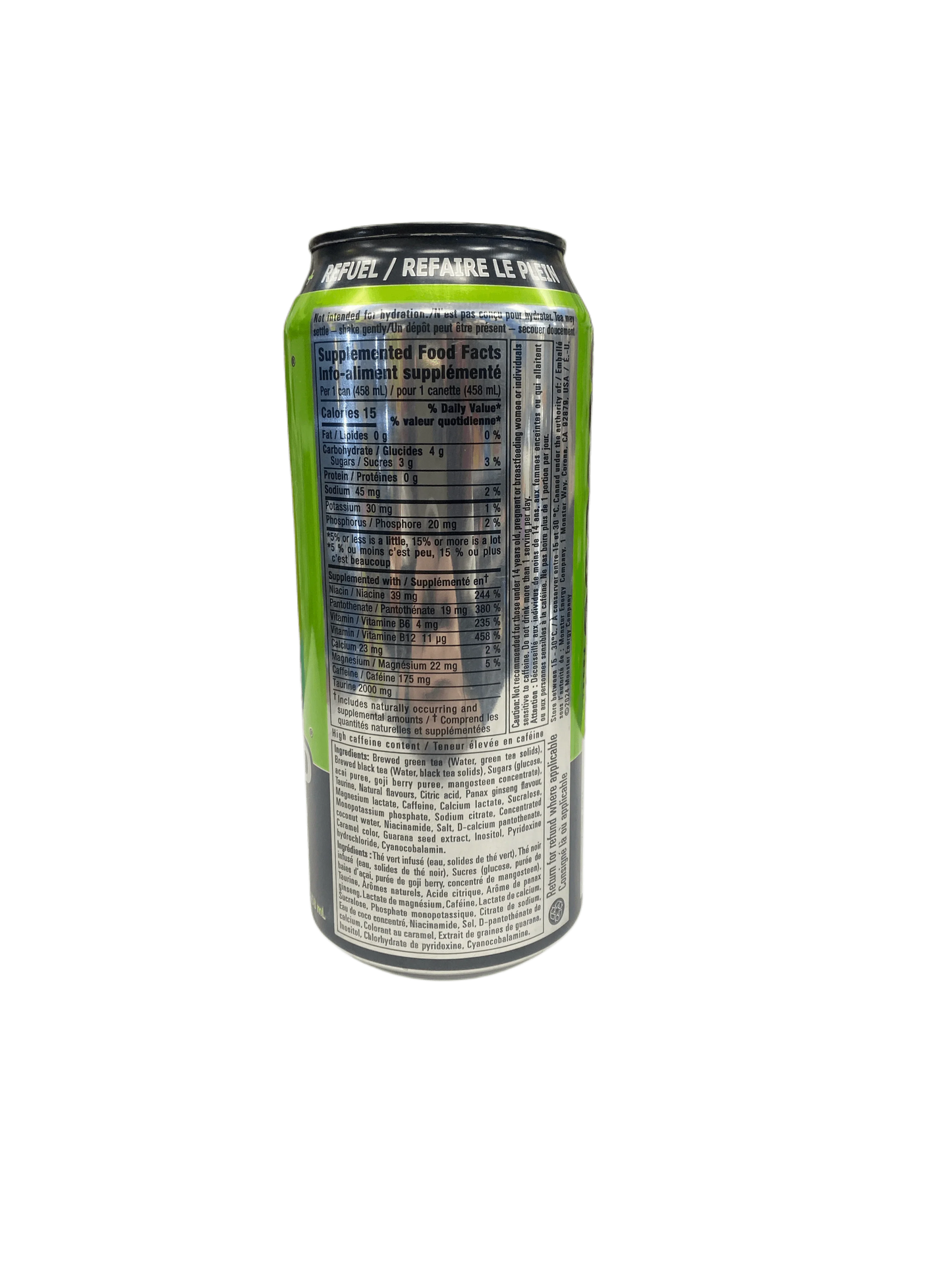 Monster Energy Rehab Recover Green Tea Drink 458ML - Canadian Edition