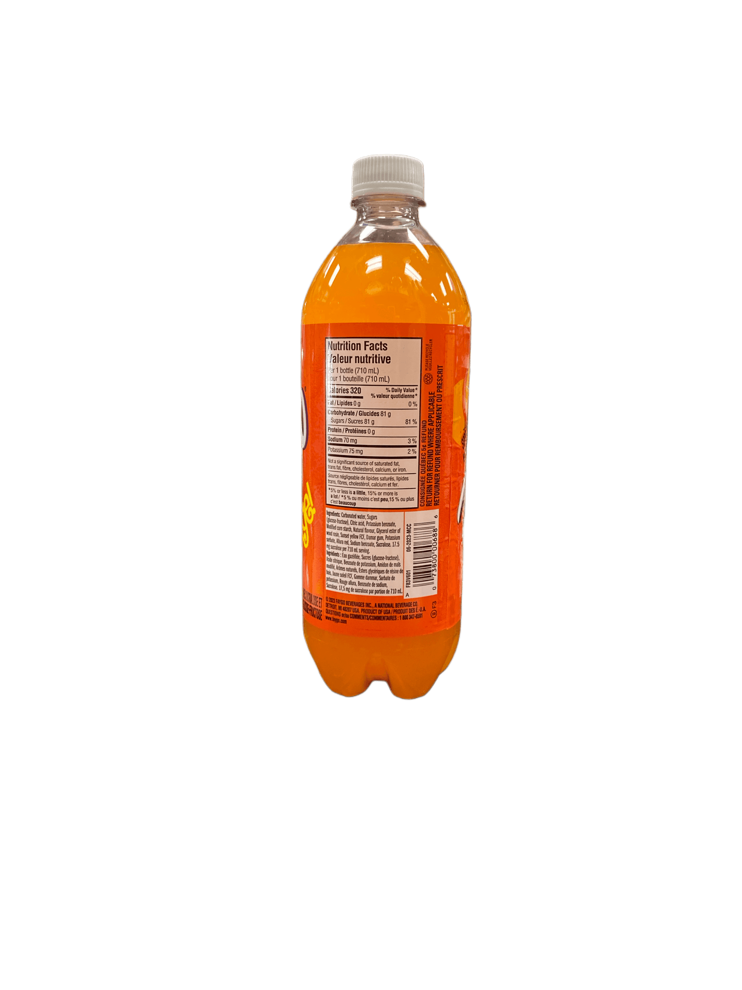 Boisson à l'orange Faygo 710ML