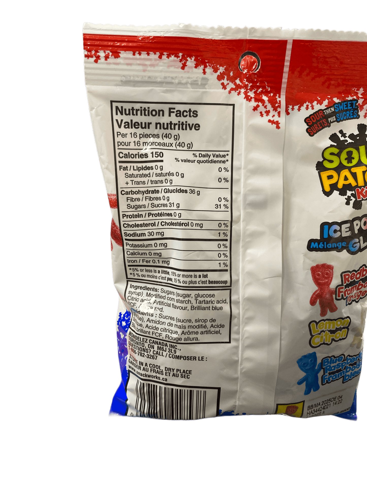 Sour Patch Kids Ice Pop 150G limited Edition - Canada Edition
