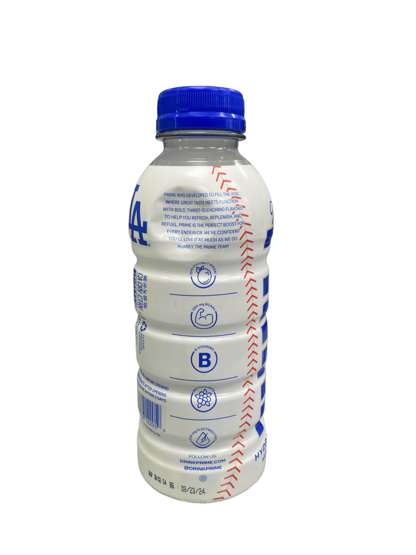 Prime Hydration White Dodgers 2023 Drink Damaged