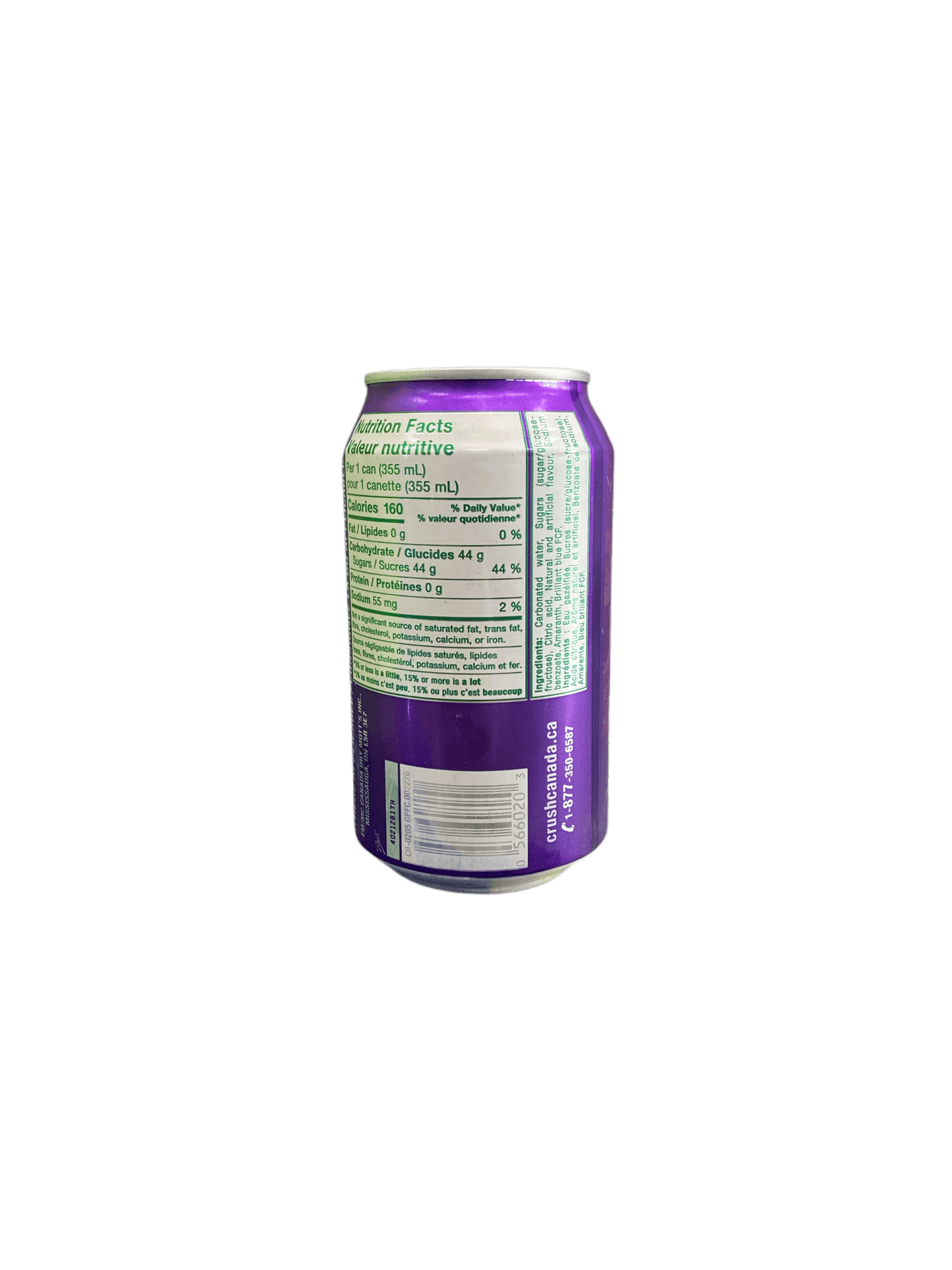 Crush Grape Soda Can 355ML