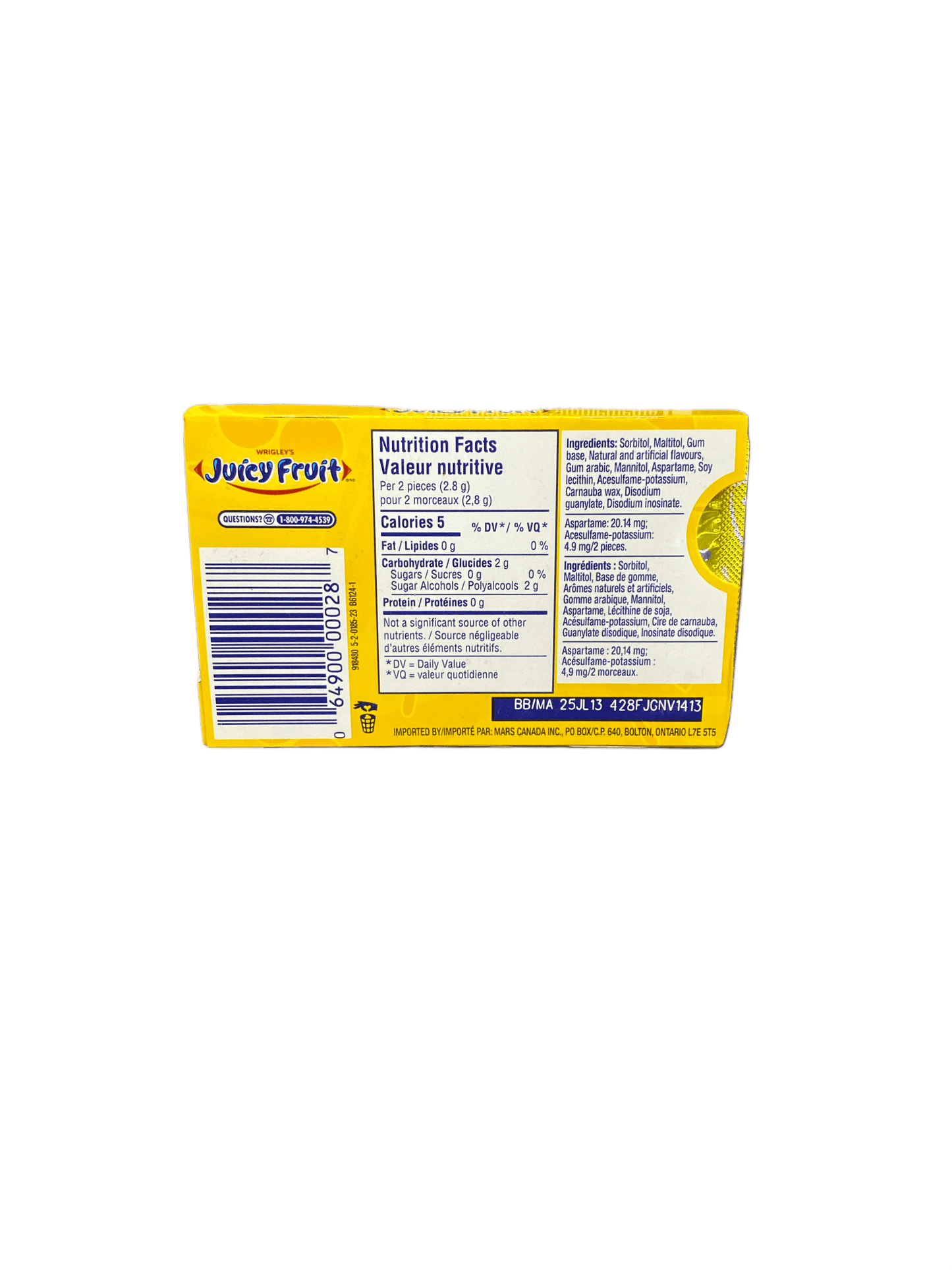 Wrigley's Juicy Fruit The Original 12 Pieces