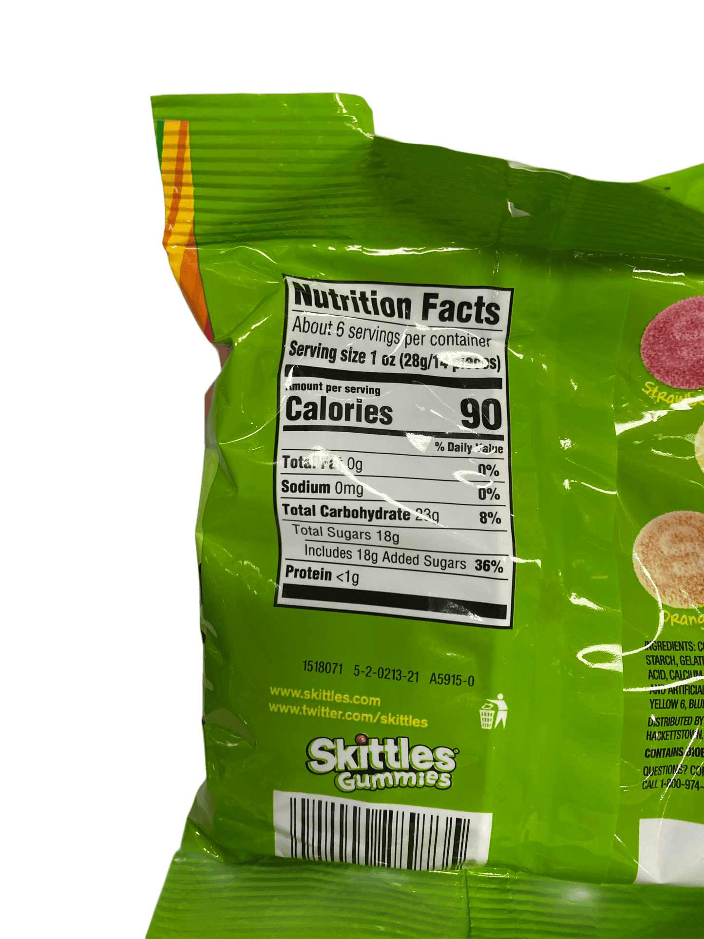 Sour Skittles Gummies Candy Bag 5.80OZ