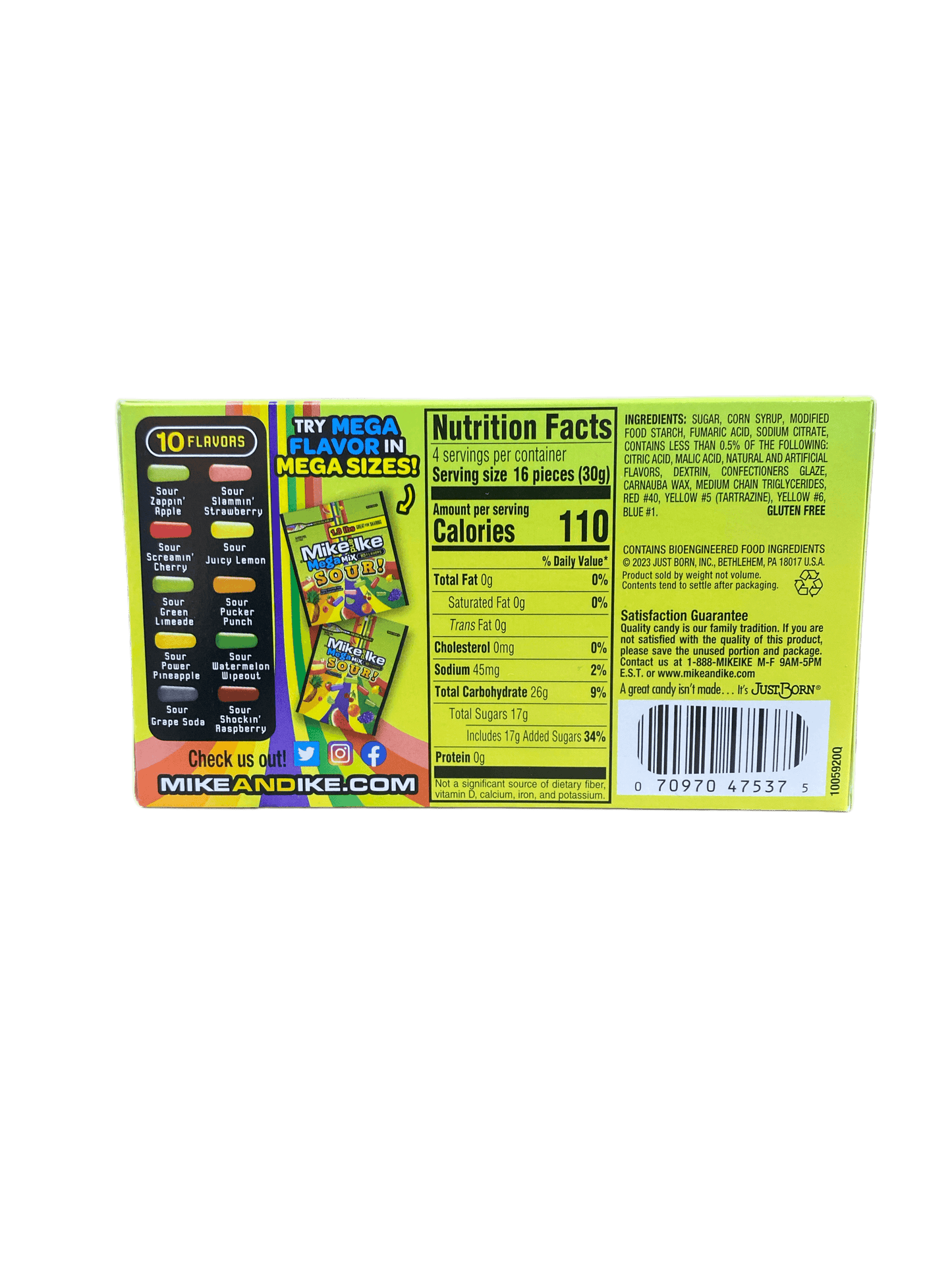 Mike and Ike Mega Mix Sour Theatre Box