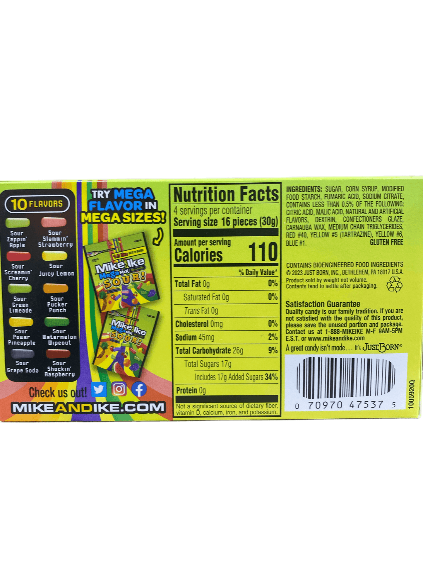 Mike and Ike Mega Mix Sour Theatre Box
