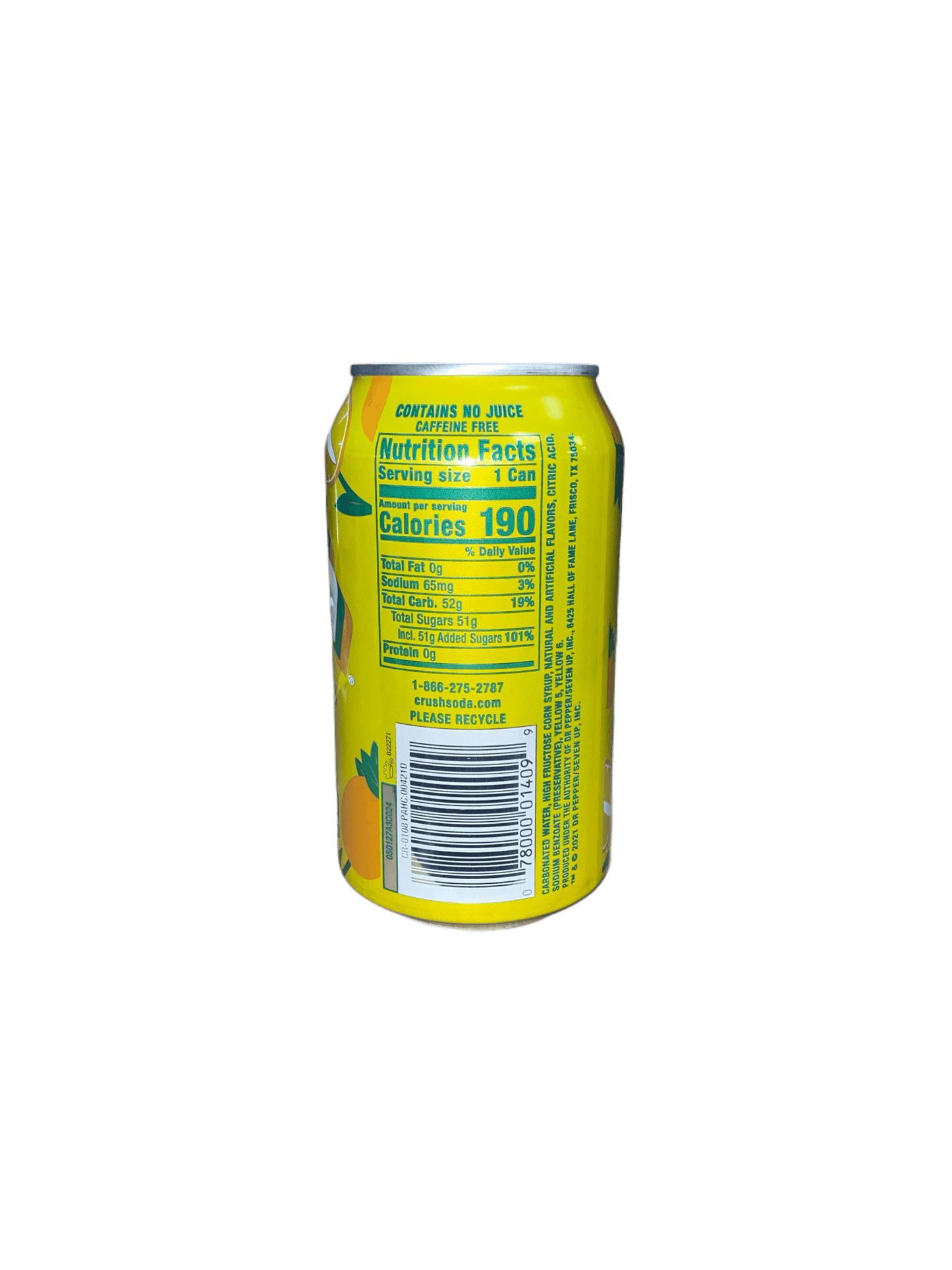 Crush Pineapple Soda Can 355ML