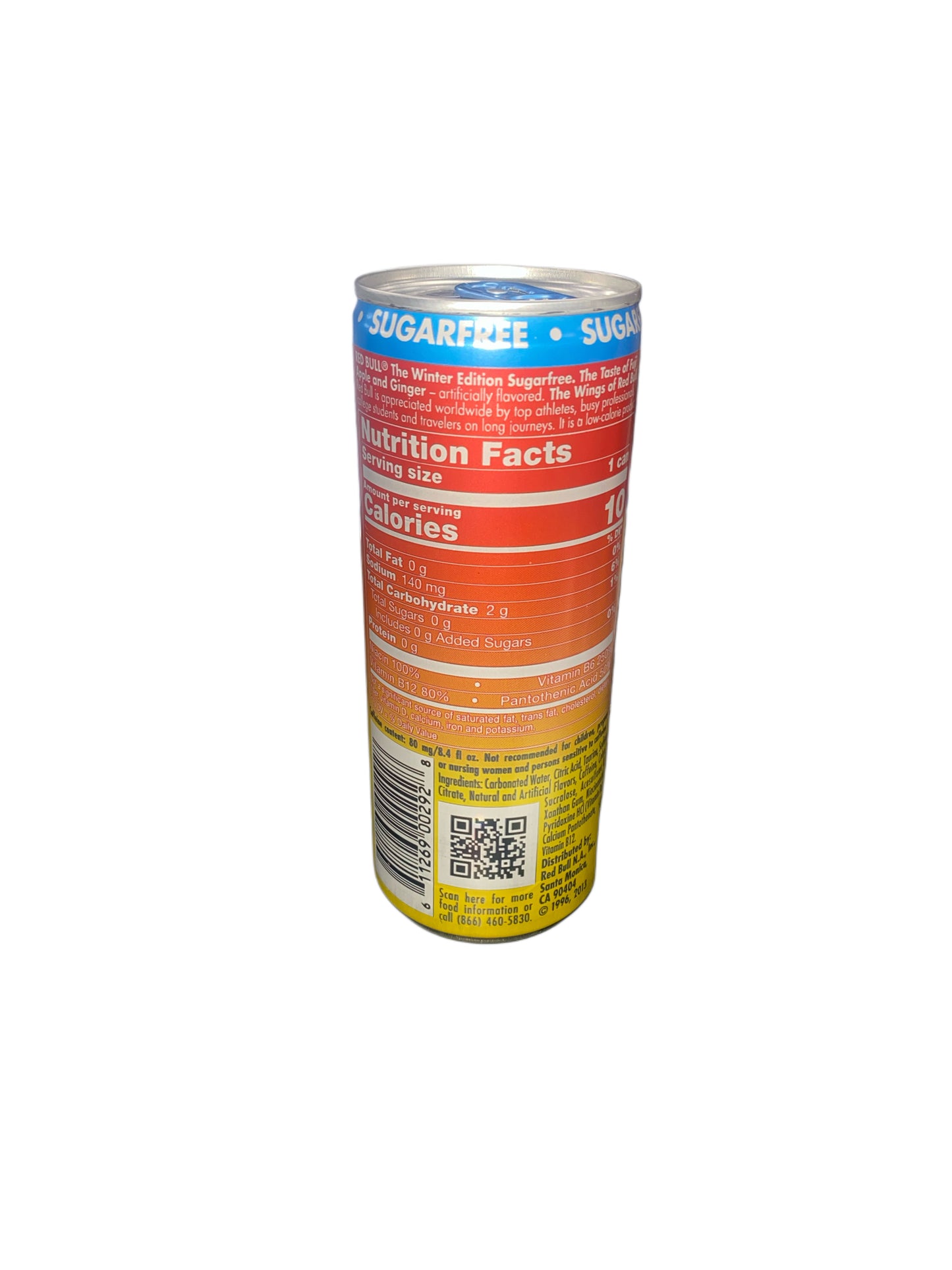 Red Bull Energía Sin Azúcar Manzana Fuji y Jengibre 250ml – Edición EE. UU.