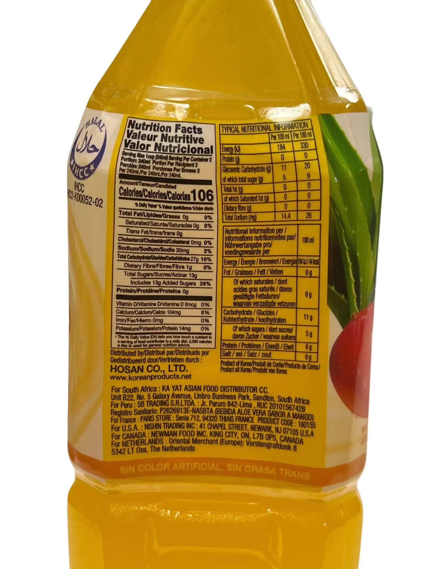 A+ HoSan Aloe Vera Mango Getränk 500ML - Koreanische Ausgabe